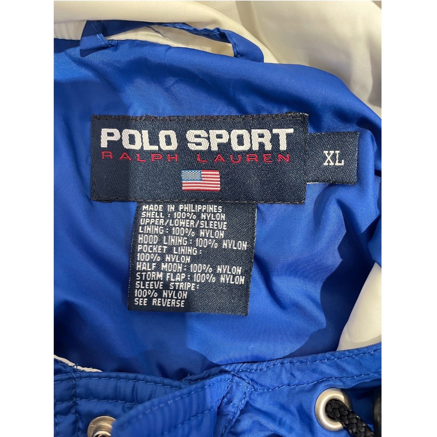 POLO SPORT/Windbreaker/XL/Nylon/BLU/Vintage 1990s Windbreaker view 3