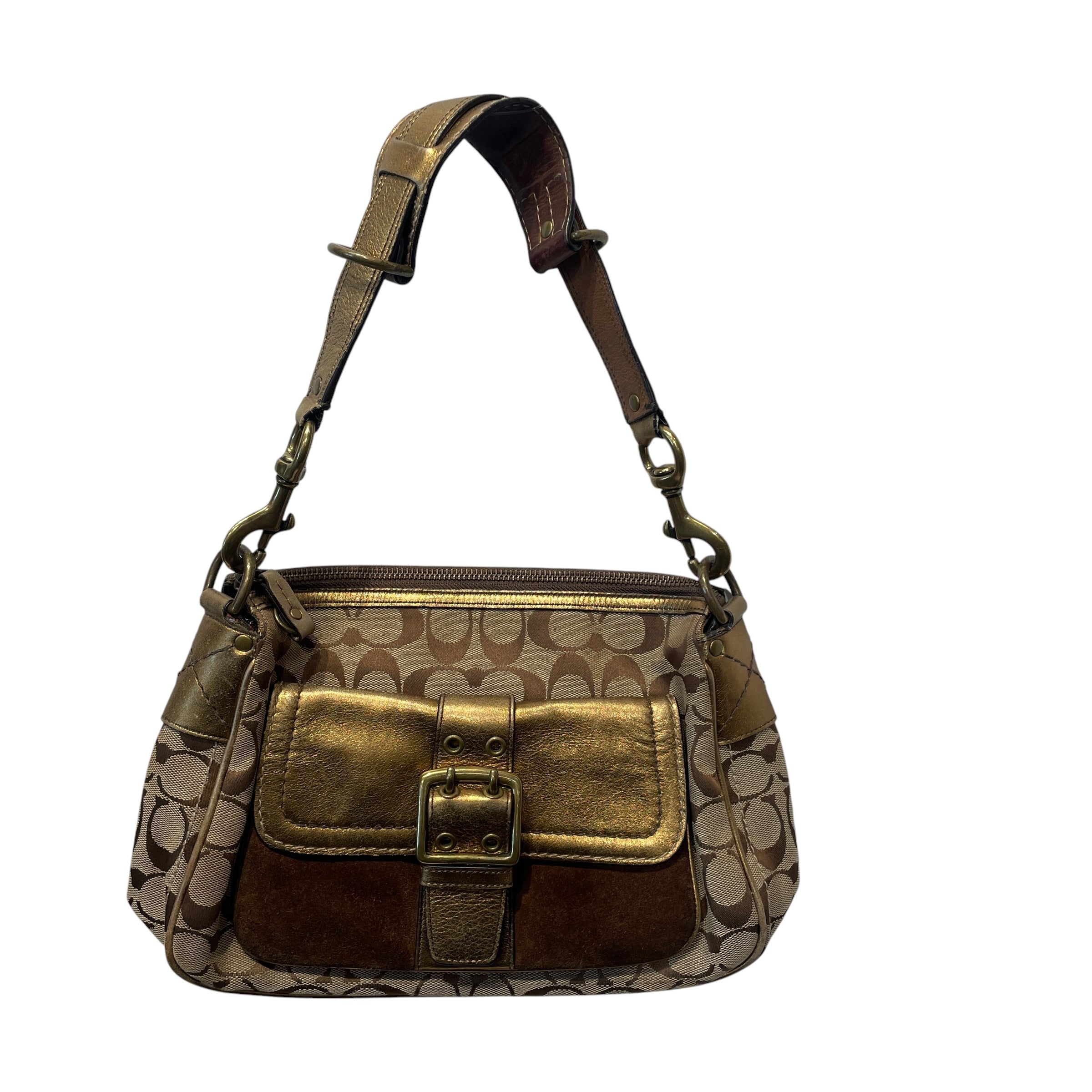 COACH/Bag/Cotton/GLD/bronze signature soho view 1