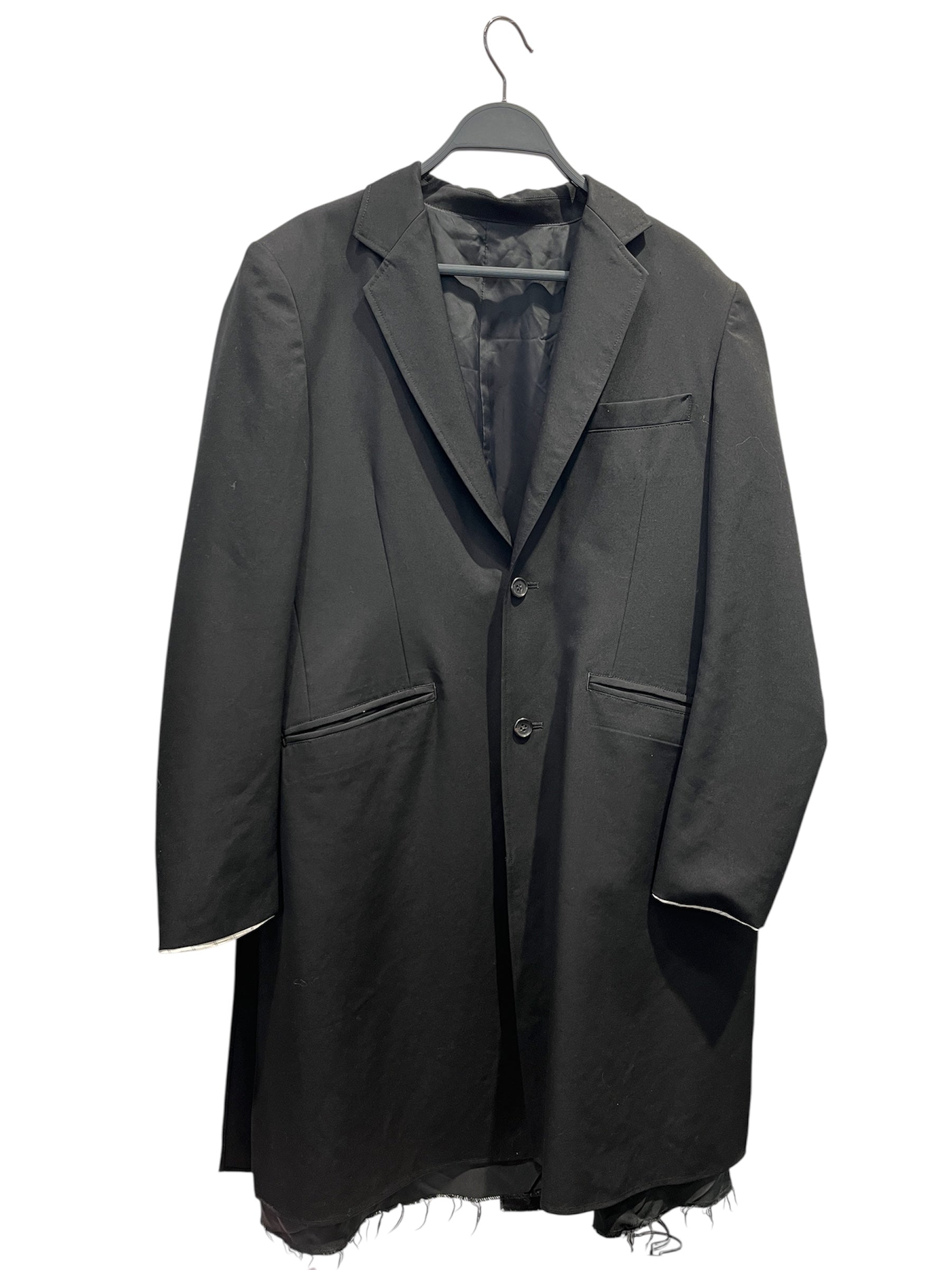 sulvam/Tailored Jkt/S/Wool/BLK/DECONTSRUCTED LONG BLAZER view 1