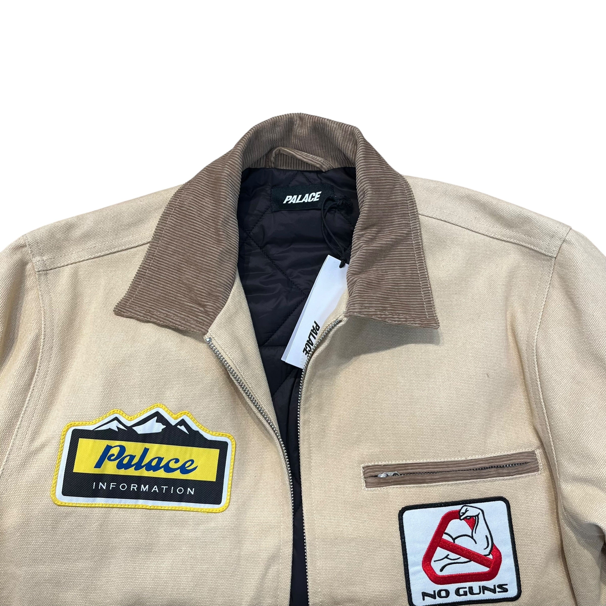 PALACE/Denim Jkt/S/Cotton/BEG/BADGE WORK JACKET view 2