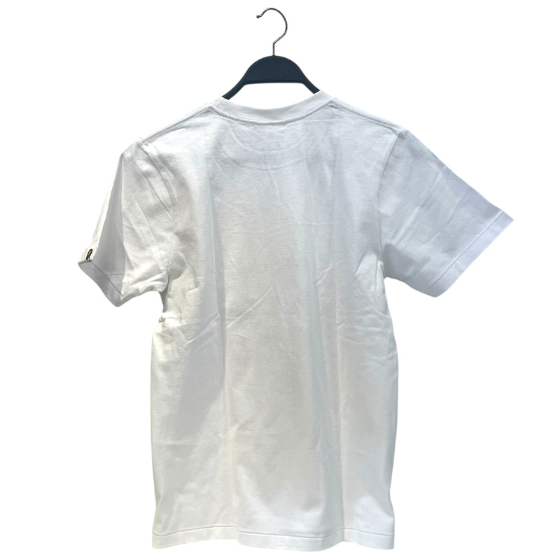 A BATHING APE/T-Shirt/S/Cotton/WHT/Graphic/abc camo milo shark 2006