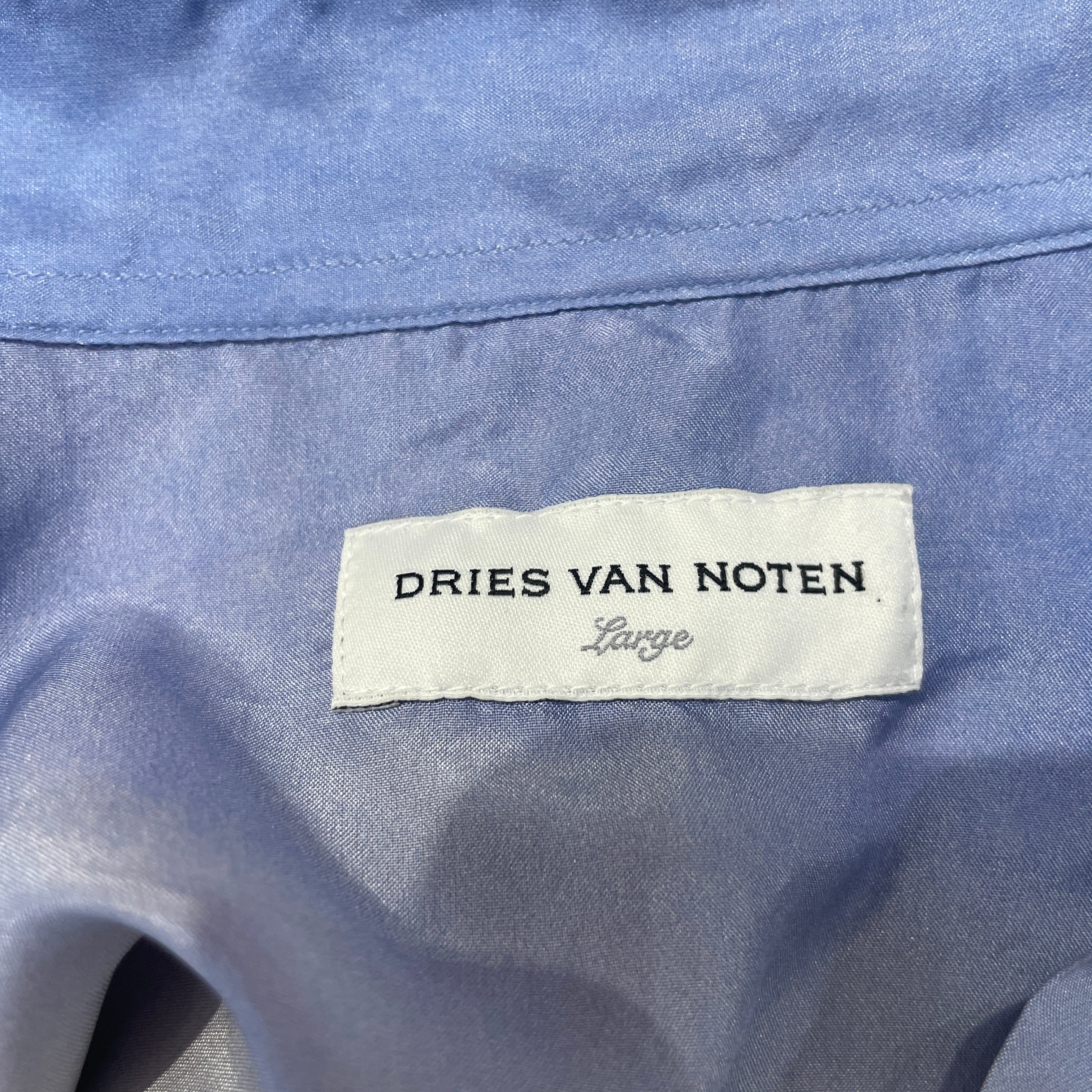DRIES VAN NOTEN/SS Shirt/L/Silk/BLU/Calander Tris Shirt view 3