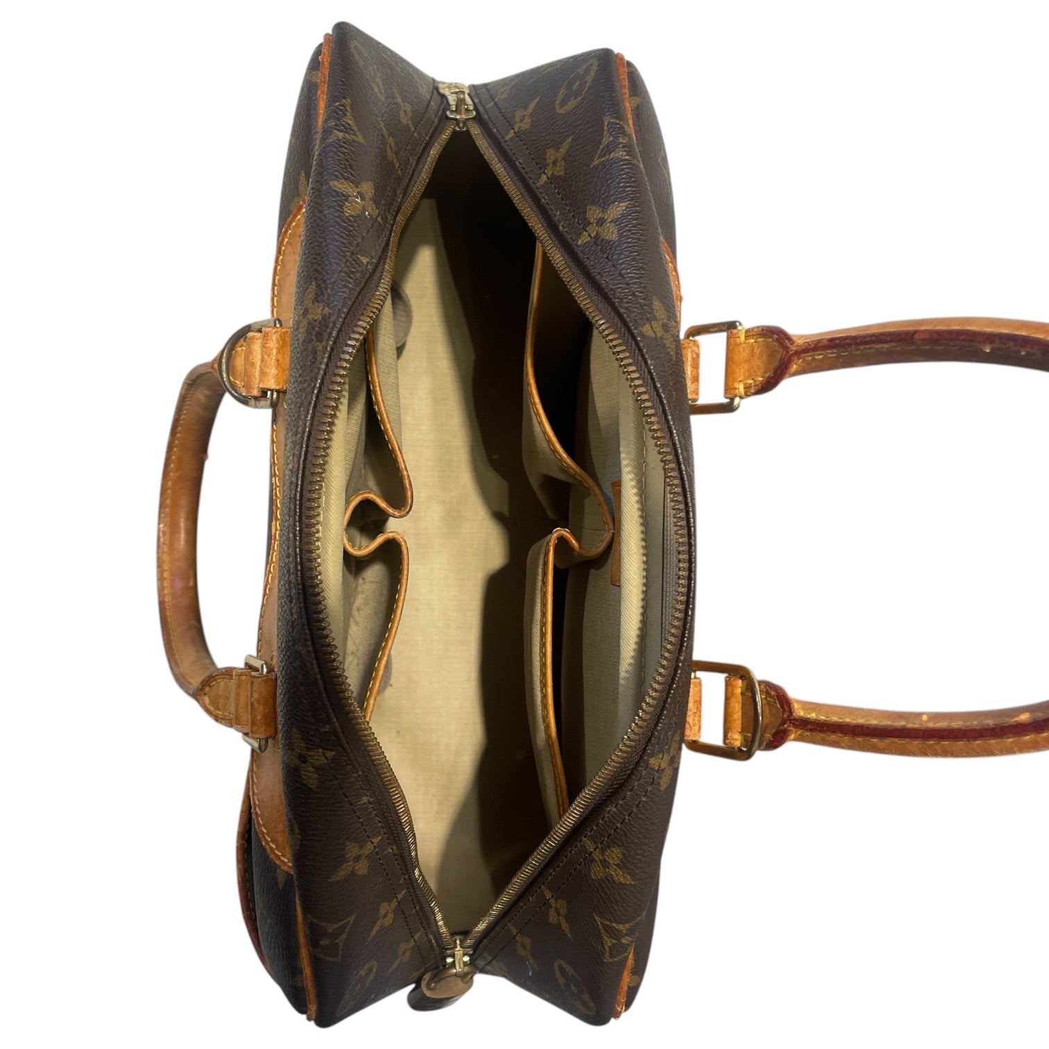 LOUIS VUITTON/Hand Bag/Leather/BRW/DEAUVILLE view 4