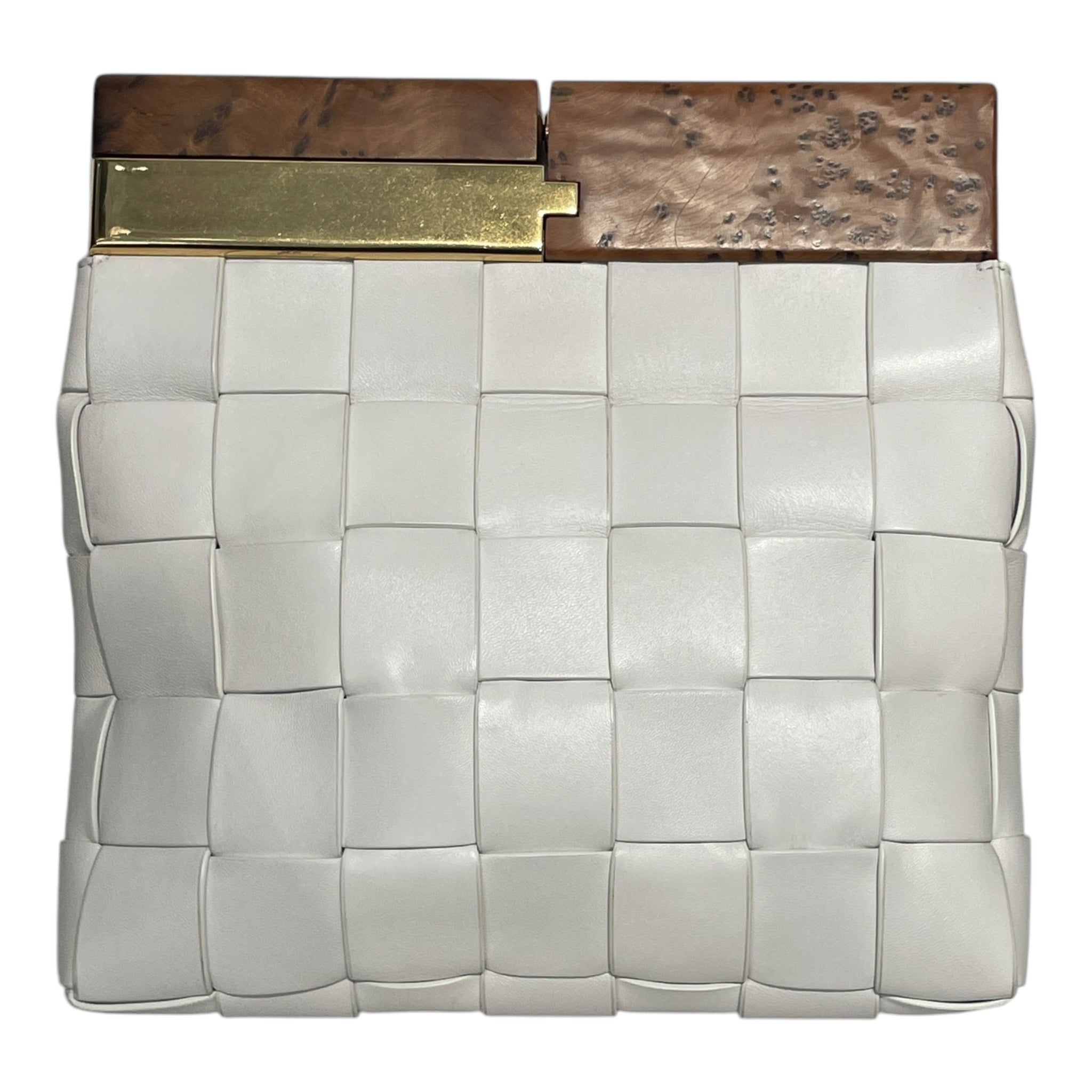 BOTTEGA VENETA/Clutch Bag/OS/Leather/WHT/BV SNAP view 1