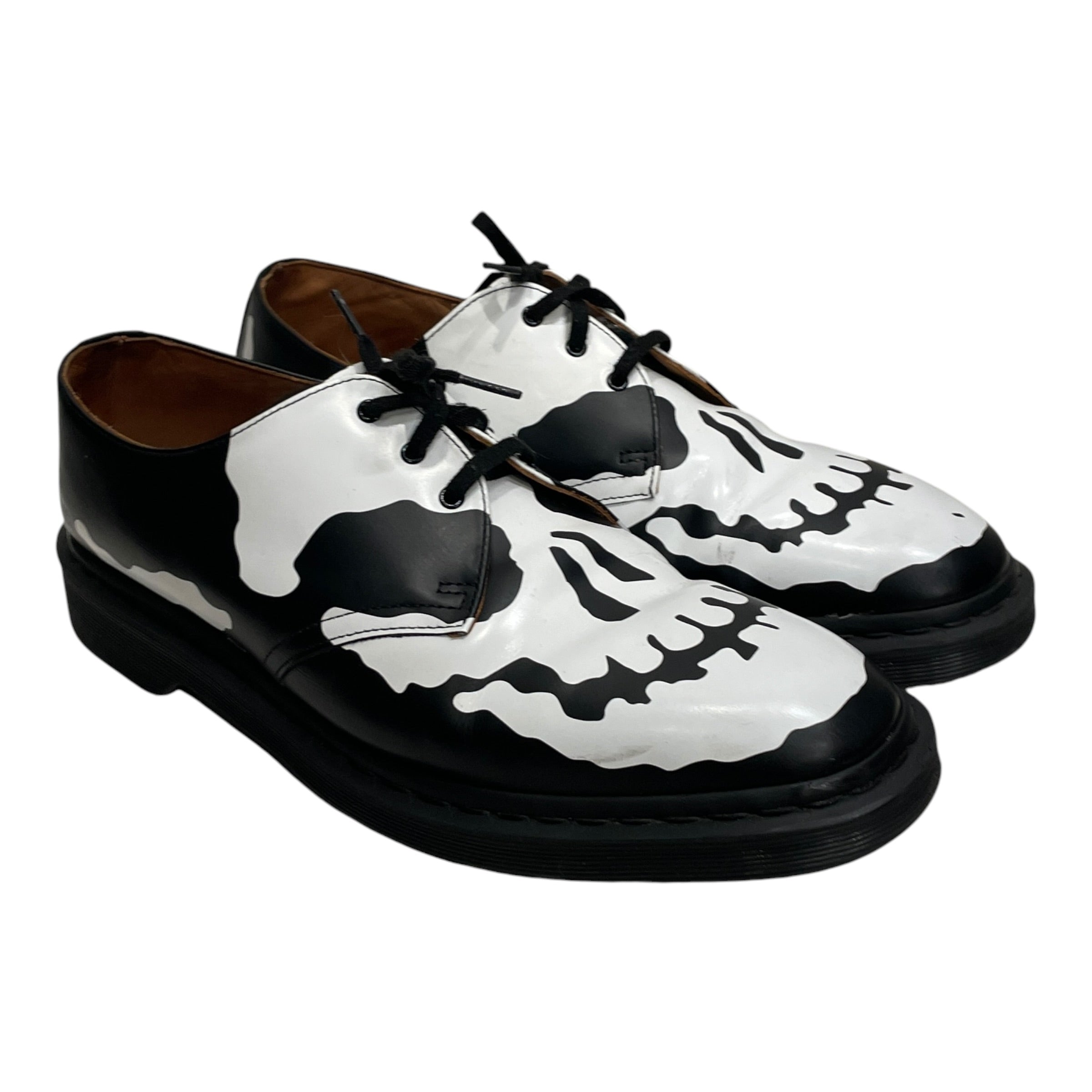 Dr.Martens/Supreme/Shoes/US 12/Leather/BLK/WHITE SKULL GRAPHIC view 1