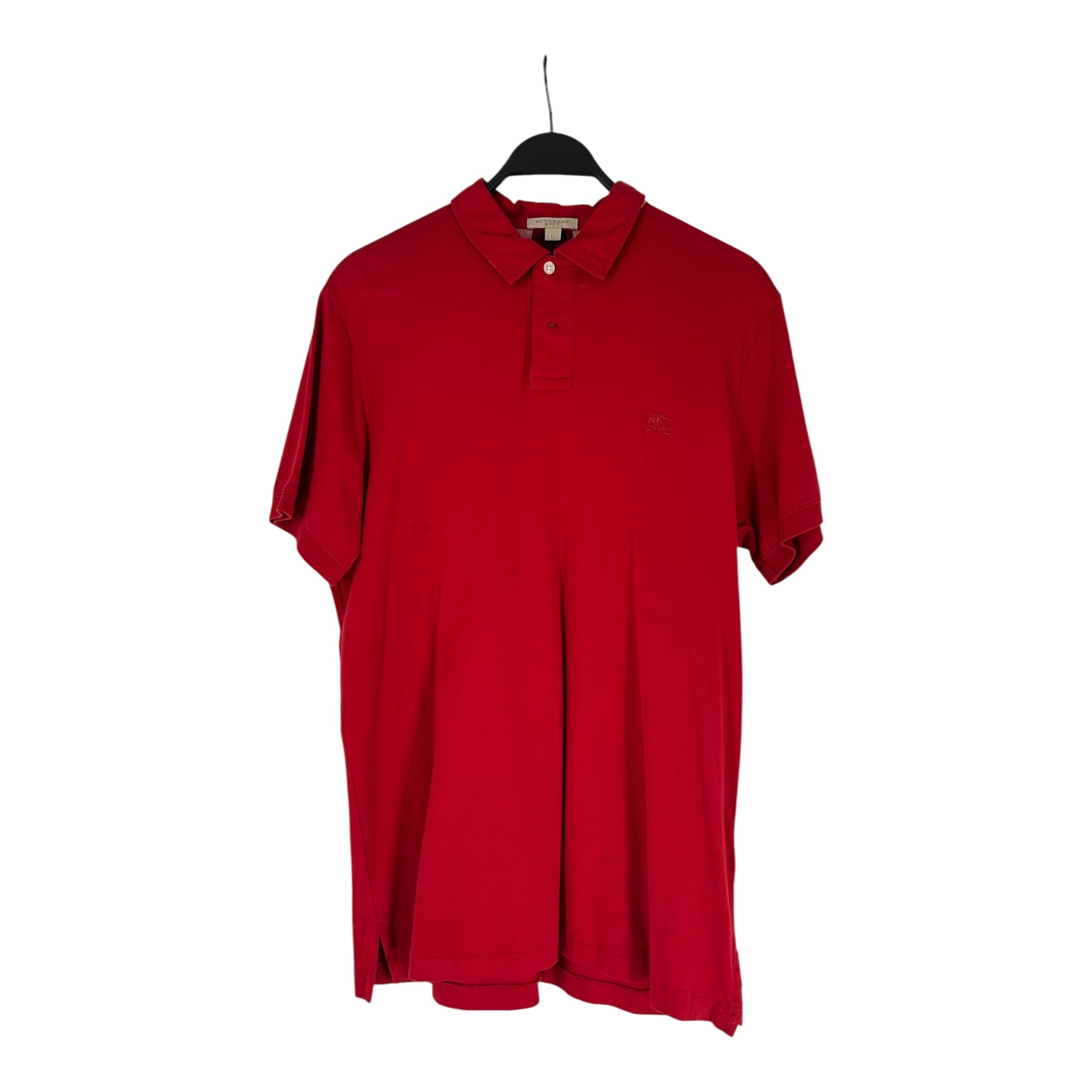 BURBERRY BRIT/Polo Shirt/XL/Cotton/RED/plaid inside view 1
