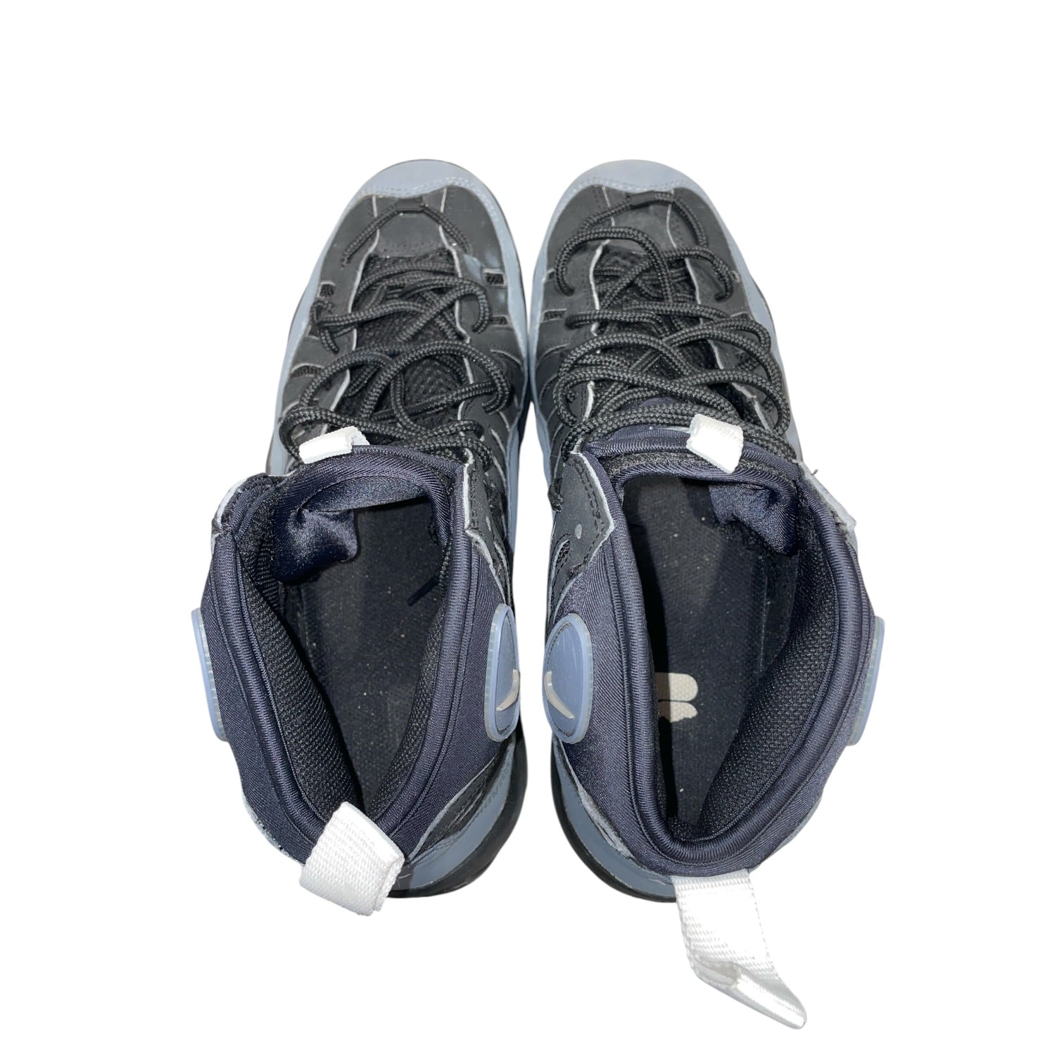 NIKE/Hi-Sneakers/US 11.5/Leather/BLK/Air Bakin Grey Stripe view 3