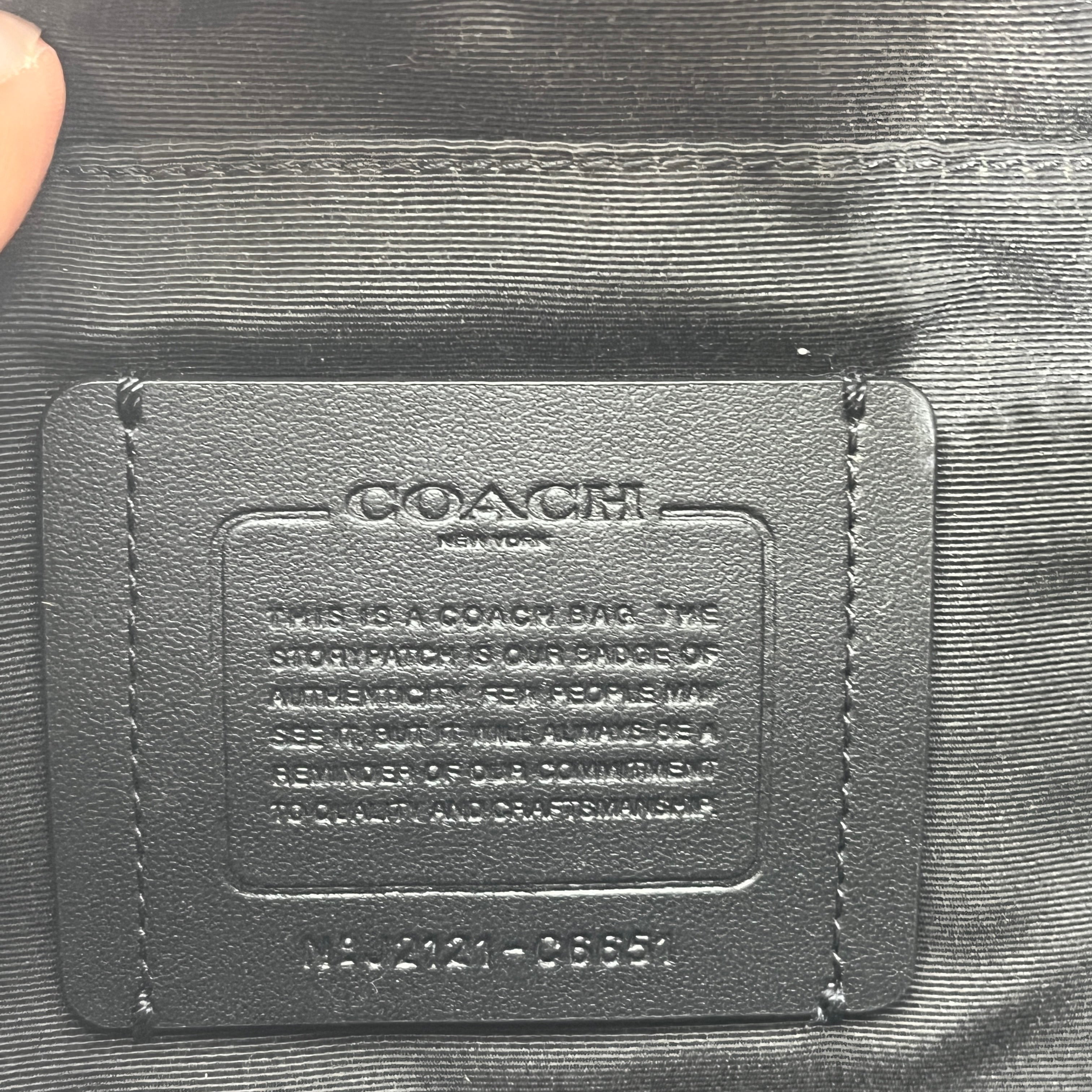 COACH/Cross Body Bag/Monogram/Leather/BLK/ view 3