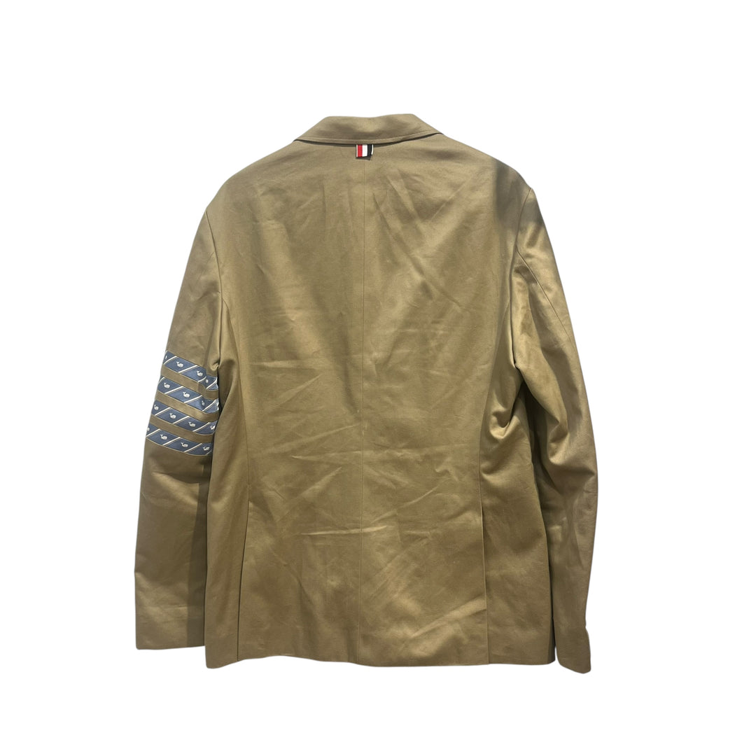 THOM BROWNE. NEW YORK/Jacket/4/Cotton/BEG/RN 133280 WHALE STRIPES