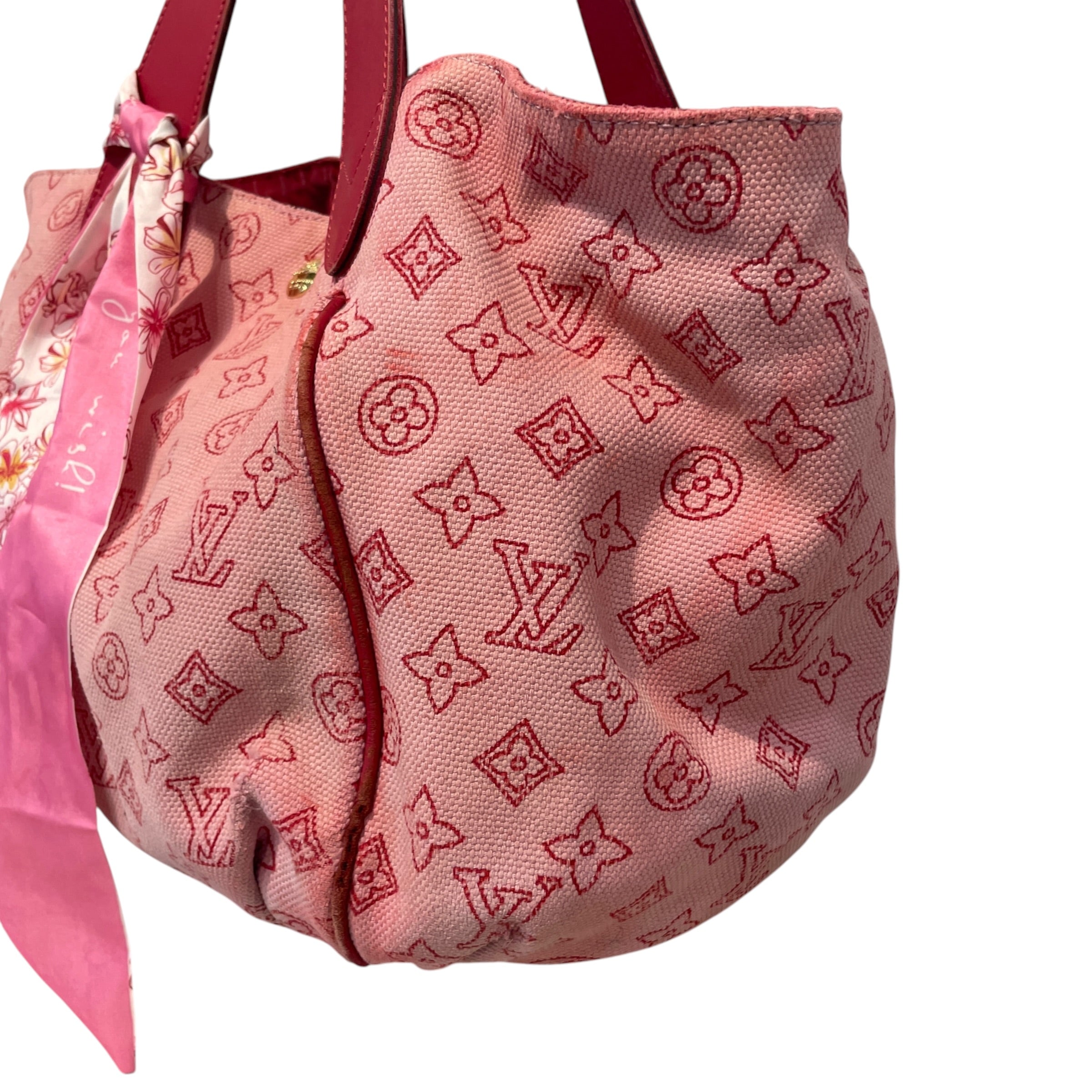 LOUIS VUITTON/Hand Bag/Monogram/Cotton/PNK/Ipanema GM view 4