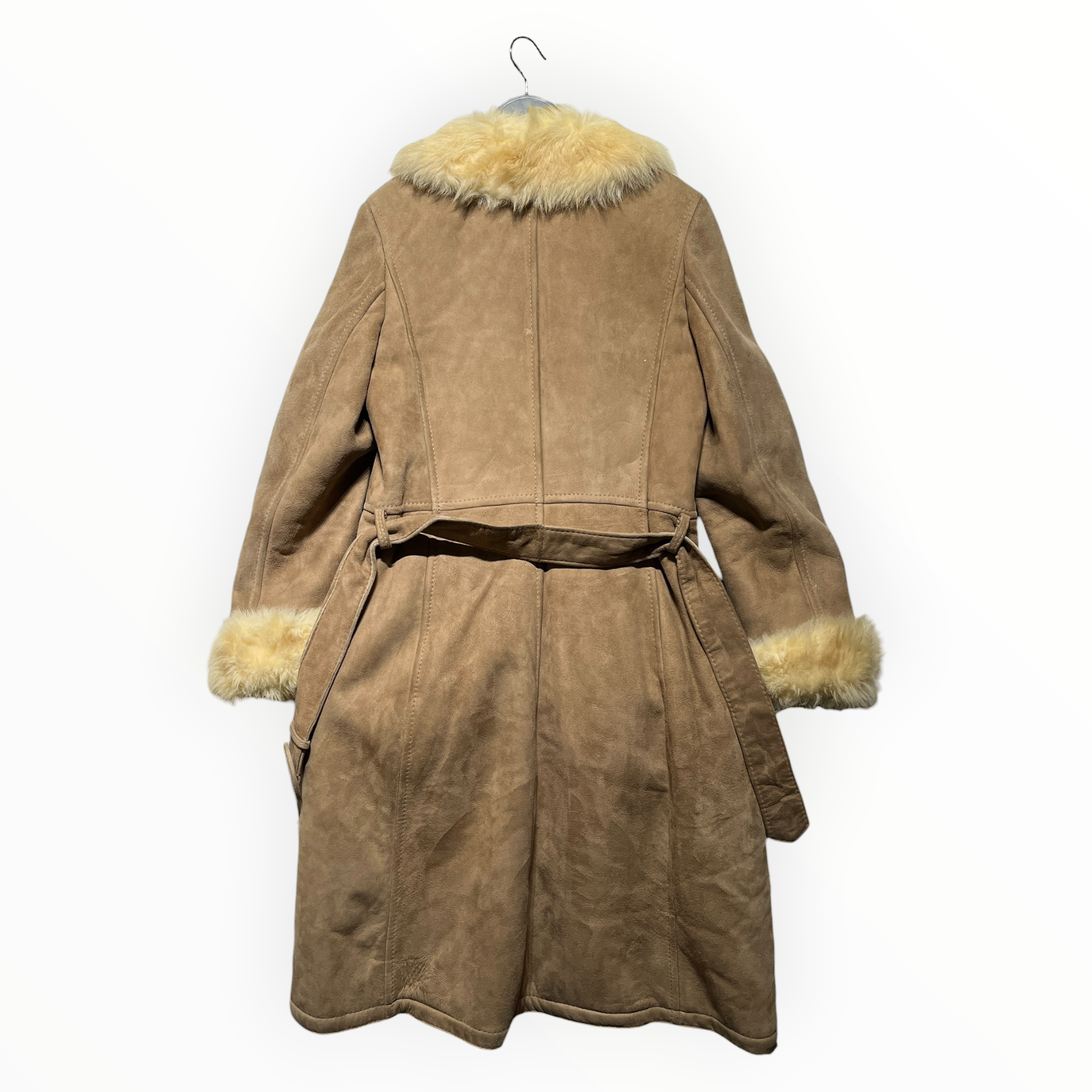 Vintage/Coat/Fur/BEG/fur/suede long coat view 2