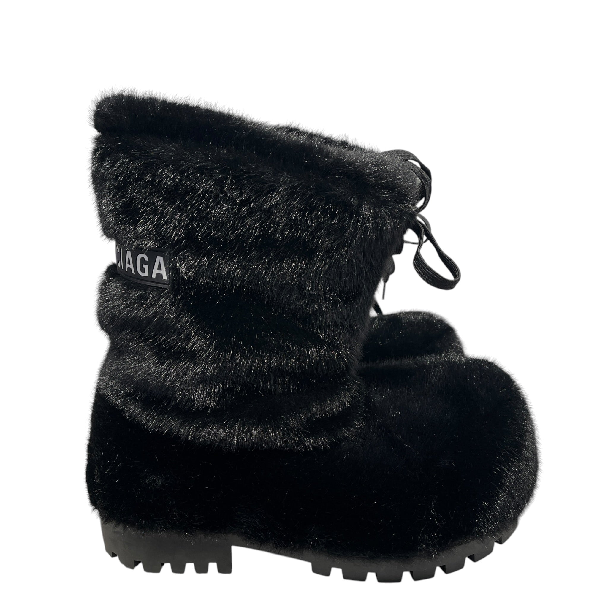 BALENCIAGA/Boots/US 11/Cotton/BLK/FUR ALASKA BOOTS view 9