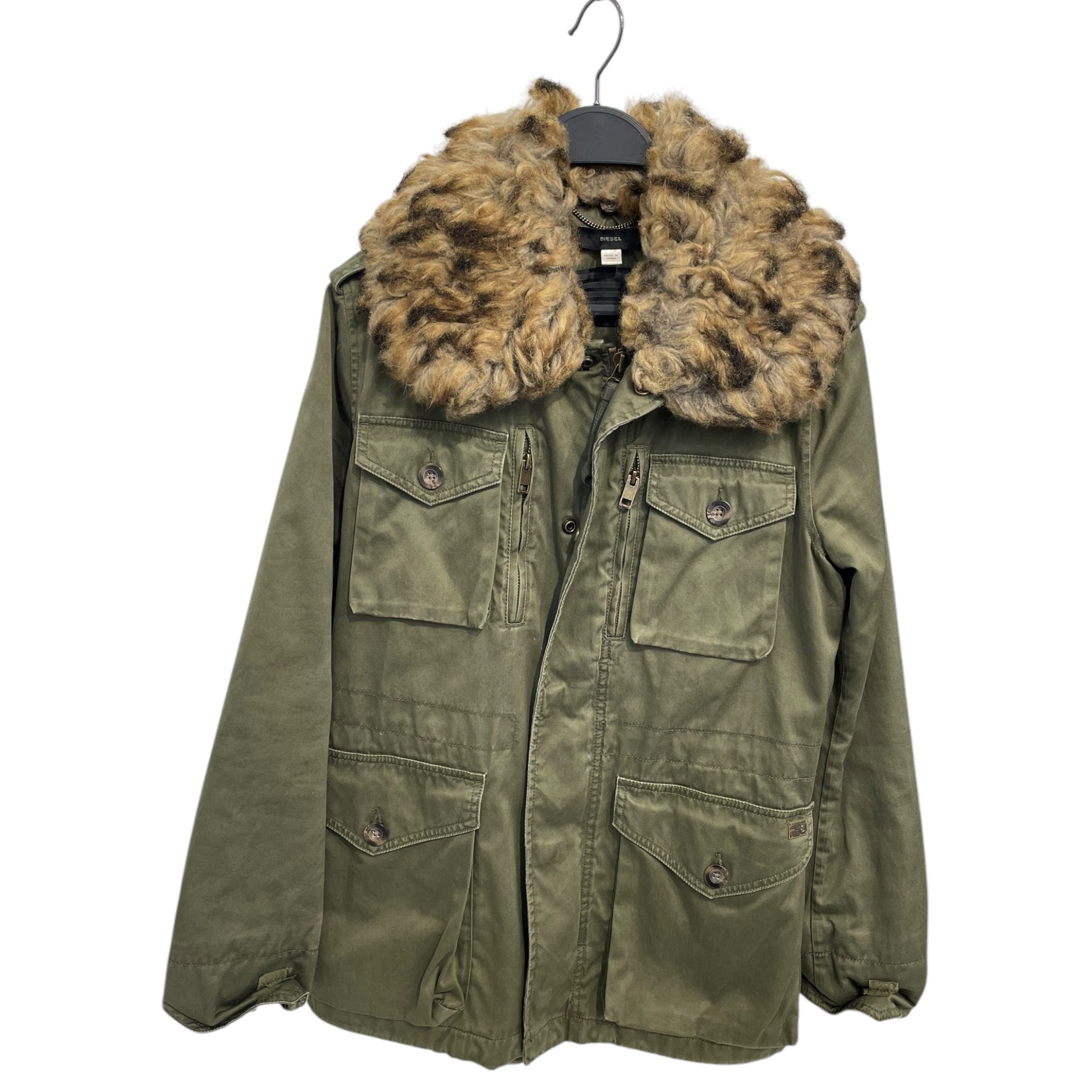 DIESEL/Mountain Parka/XS/Cotton/GRN/FUR COLLAR view 1