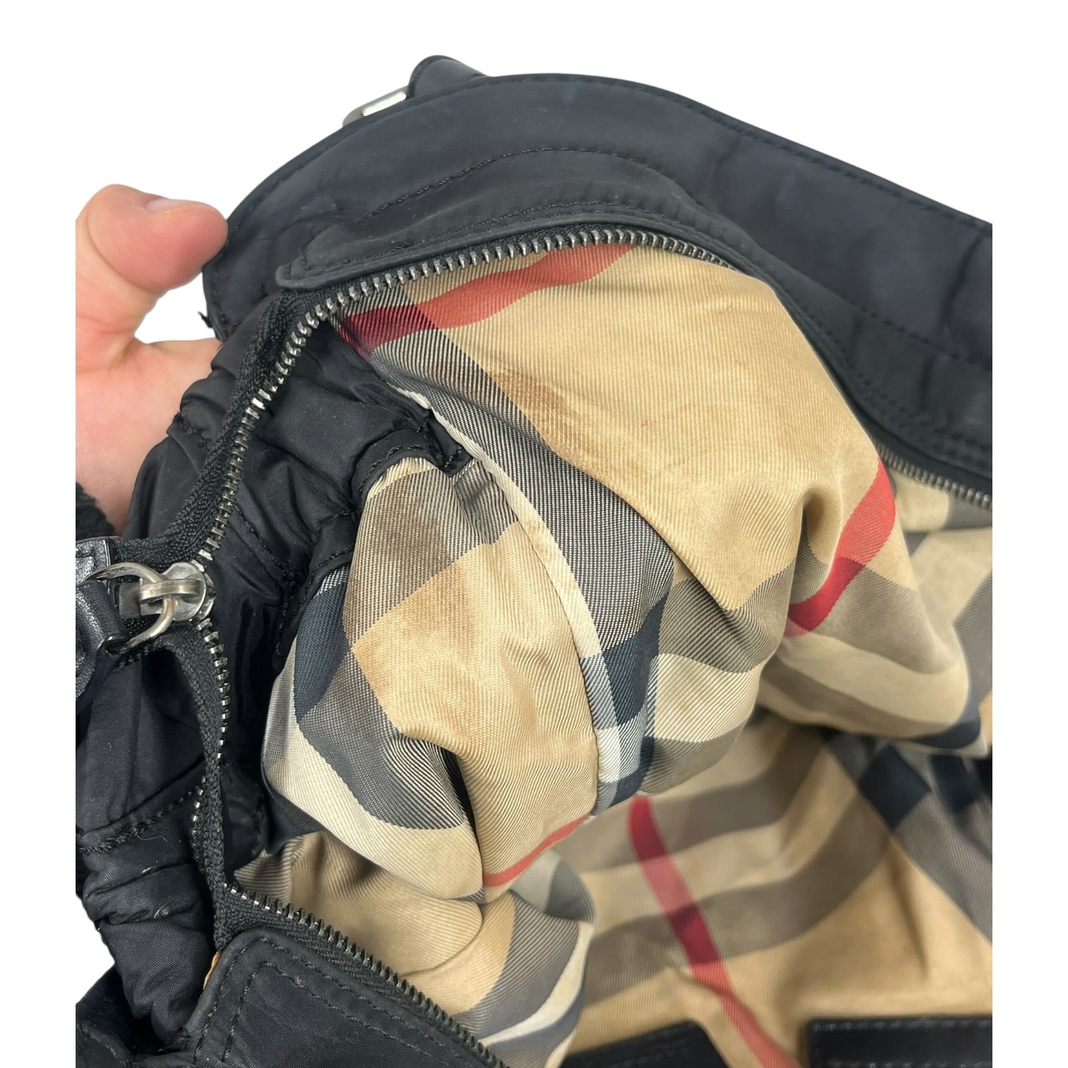 BURBERRY/Hand Bag/Nylon/BLK/SILVER HARDWARE view 5