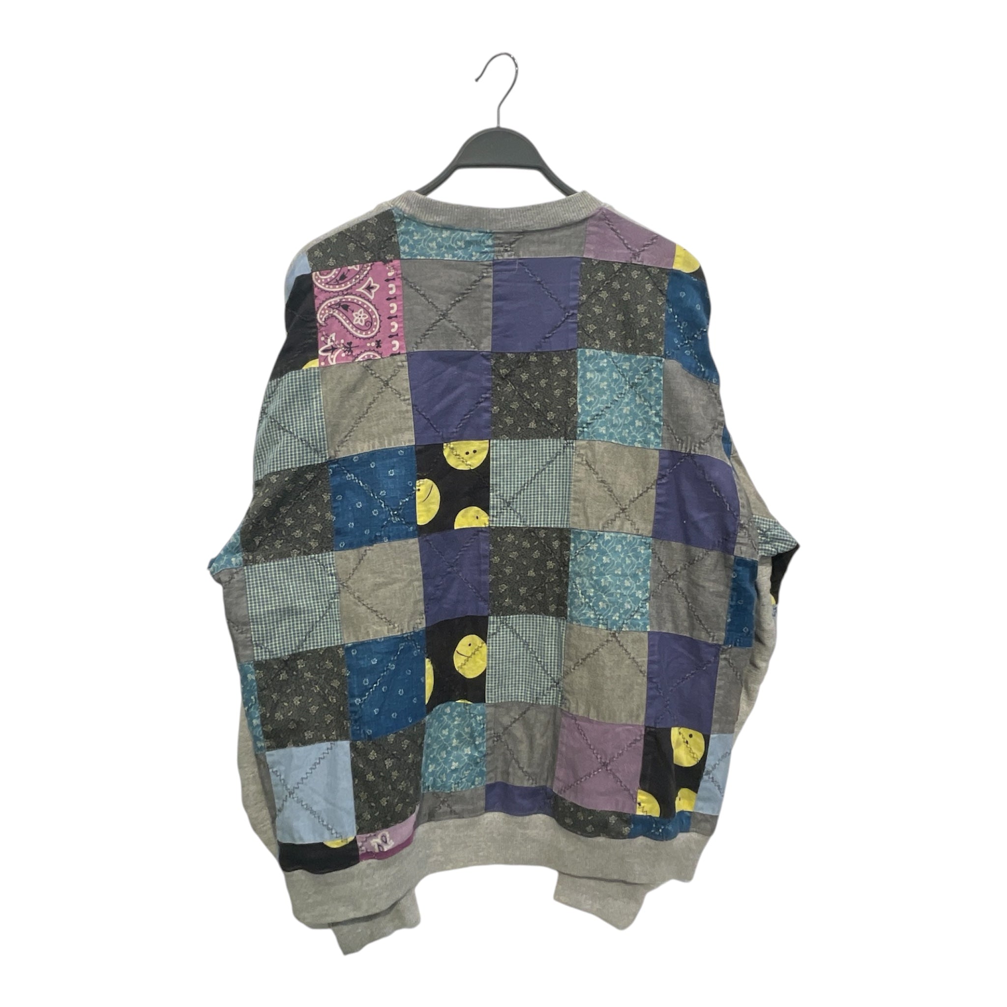 KAPITAL/Sweater/L/Paisley/Cotton/GRY/QUILTED BACK PANEL view 2