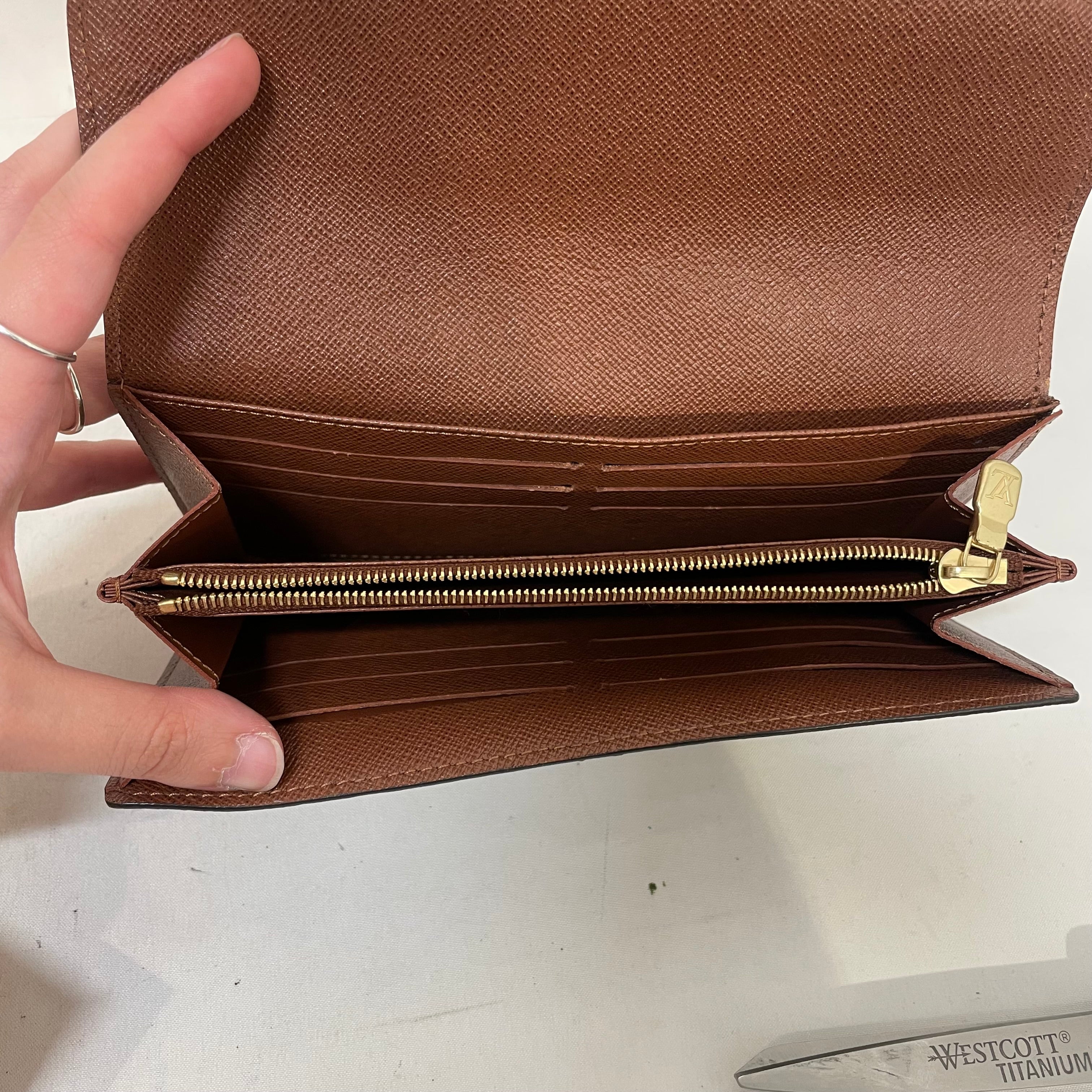 LOUIS VUITTON/Long Wallet/Monogram/Leather/BRW/M's/ view 5