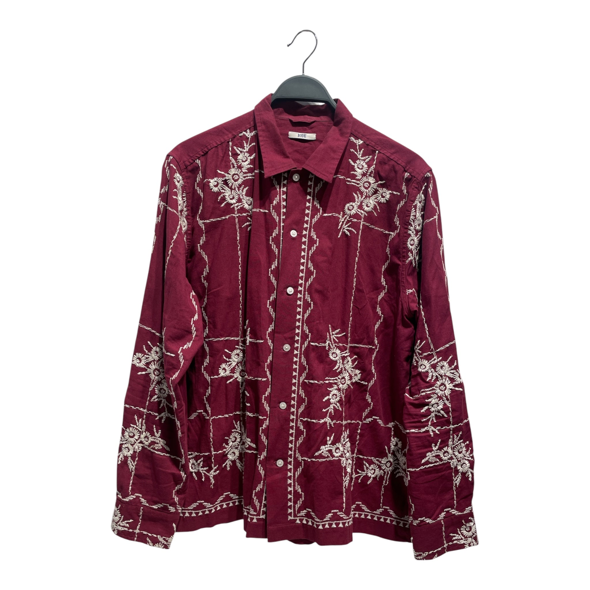 BODE/LS Shirt/XL/Cotton/BRD/Floral Pattern/floral embroidery view 1
