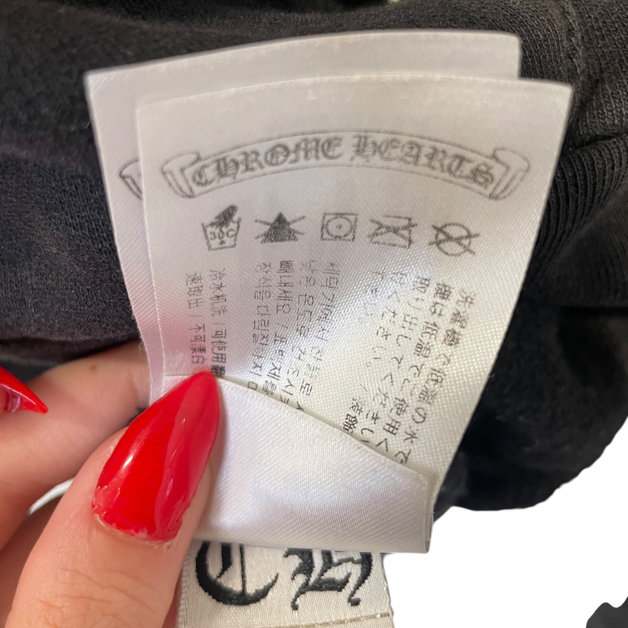 CHROME HEARTS/Hoodie/S/Cotton/BLK/CHROME SIDE LOGO AS IS view 5