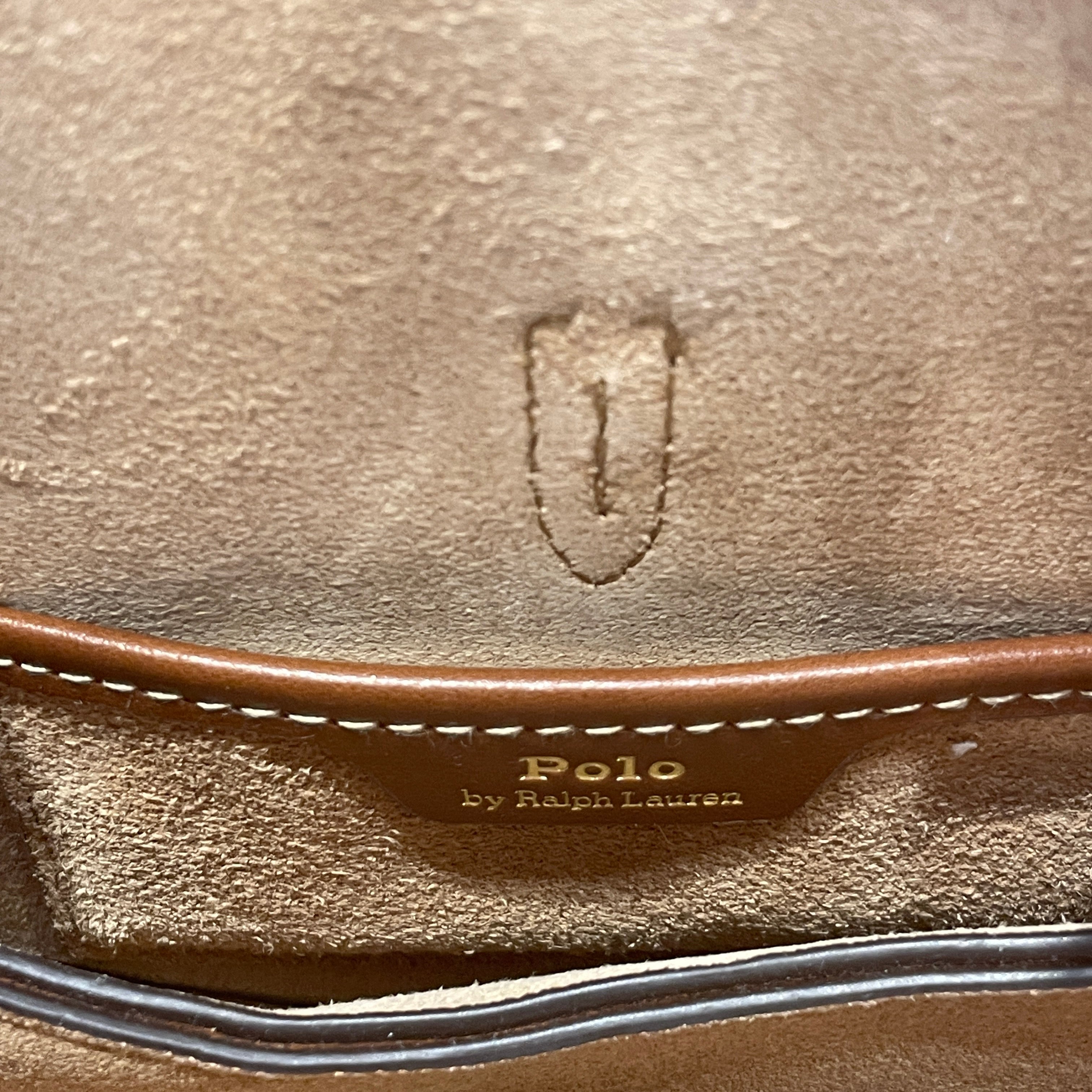 POLO RALPH LAUREN/Bag/Suede/BRW/Brown suede shoulder bag view 3