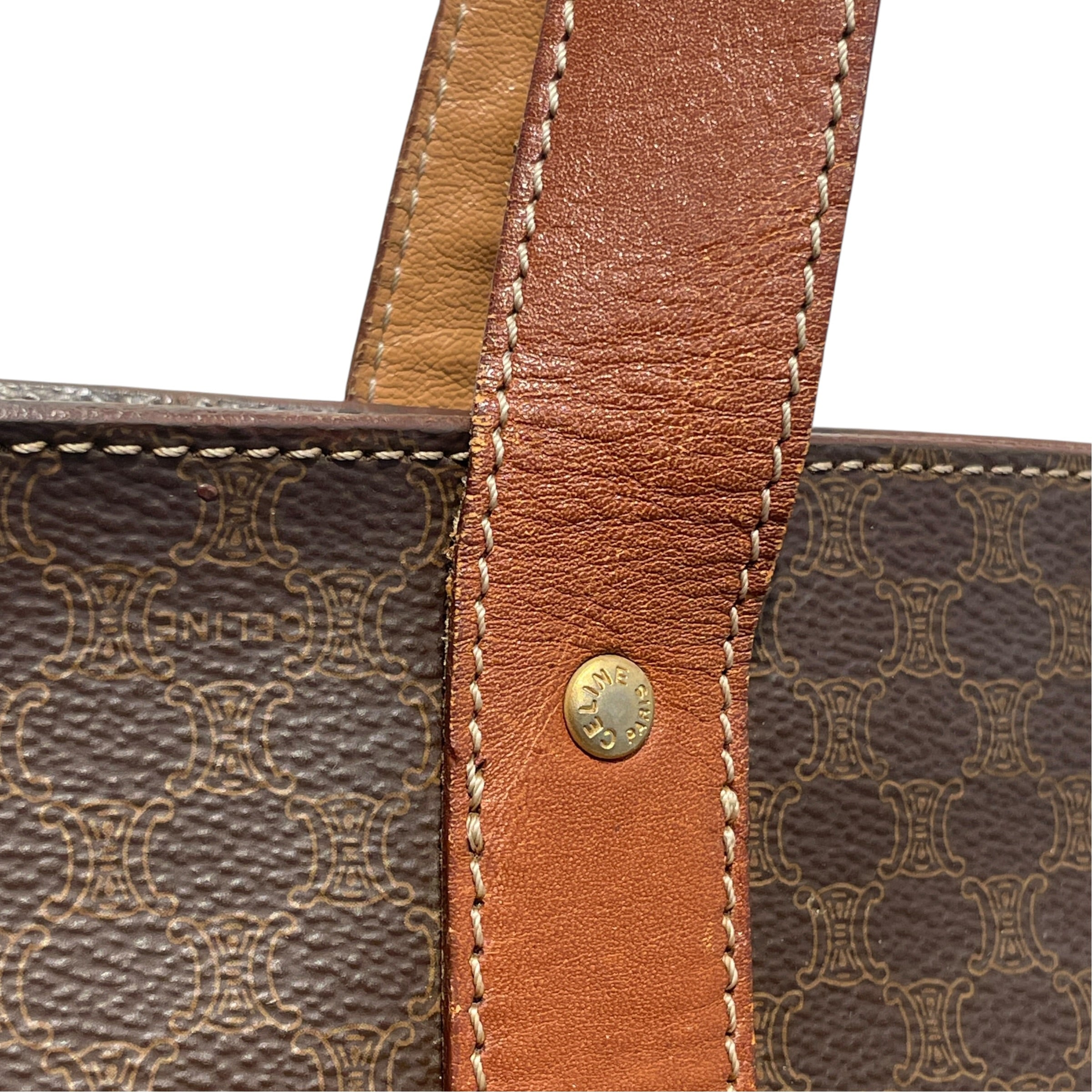 CELINE/Hand Bag/Monogram/Leather/BRW/Monogram Handbag view 7