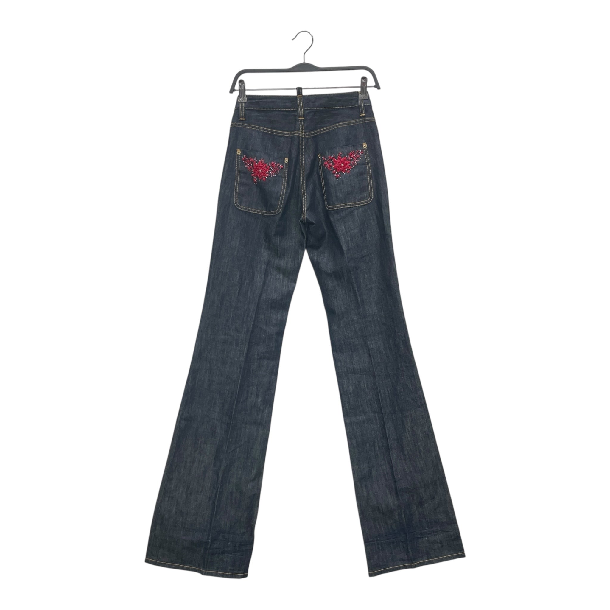 DSQUARED2/Straight Pants/40/Cotton/NVY/Low-rise/RED BEADS/GOLD TRIM/HARDWER view 2