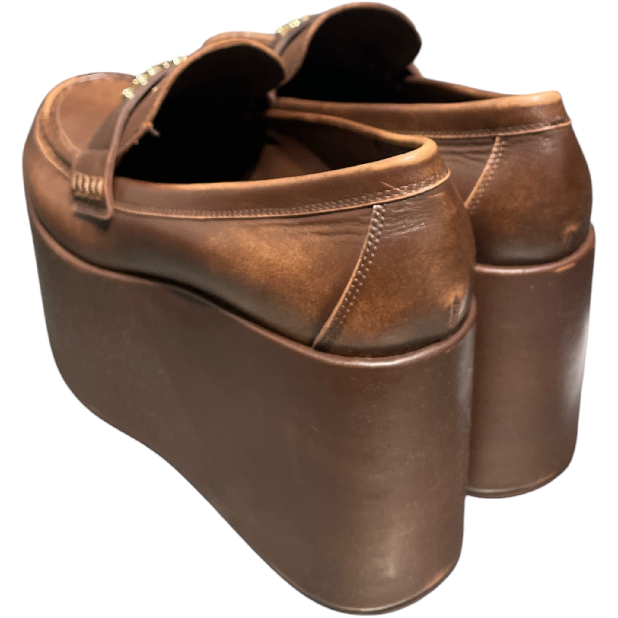 MARC JACOBS/Loafers/EU 39/Leather/BRW/Extra Tall Platform Loafers view 2