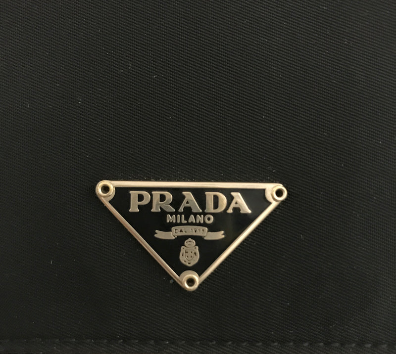 PRADA/Bifold Wallet/Nylon/BLK/