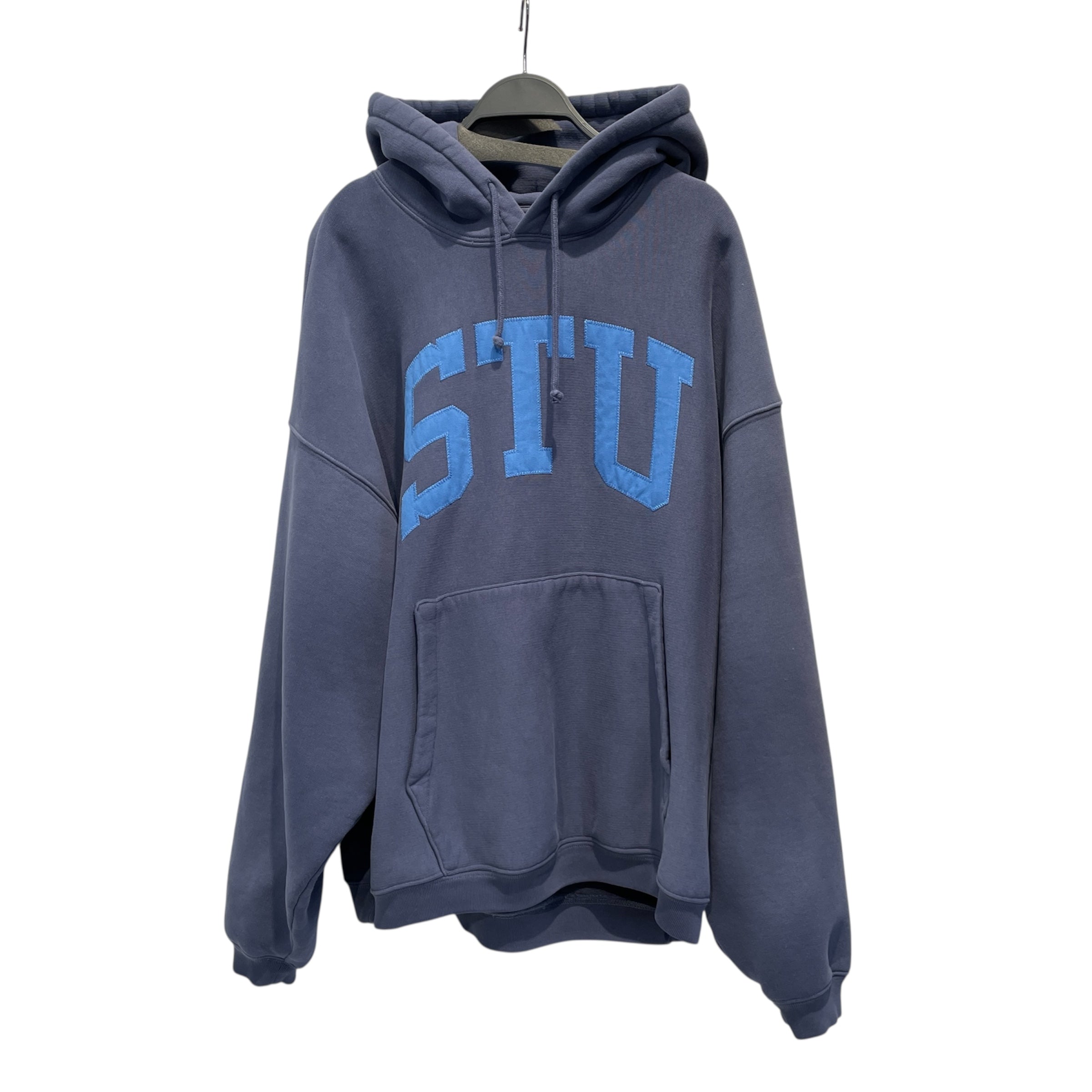 STUSSY/Hoodie/XL/Cotton/BLU/STU APPLIQUE HOODIE view 1