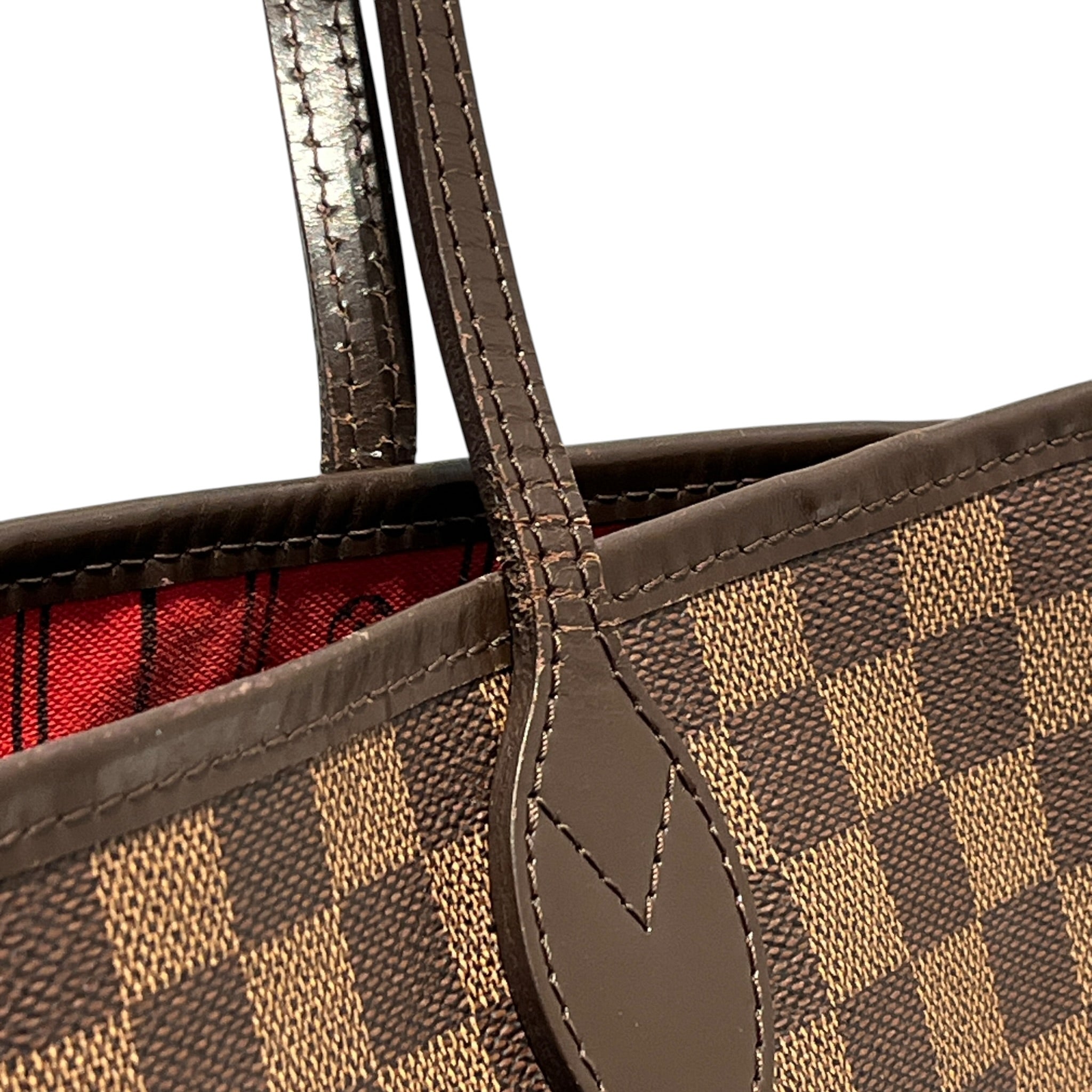 LOUIS VUITTON/Tote Bag/Monogram/Leather/BRW/Neverfull MM Damier Ebene Tote view 11
