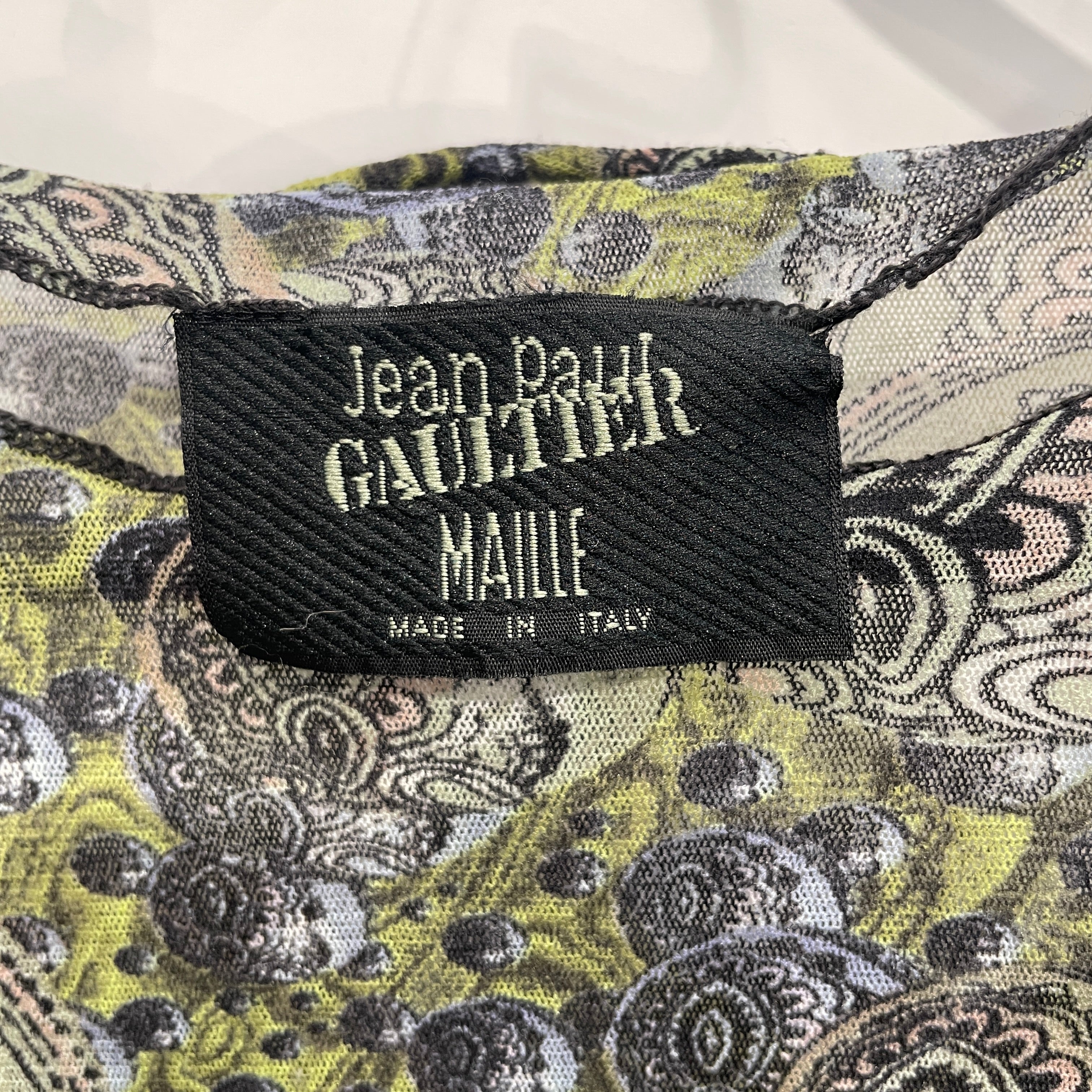Jean Paul Gaultier/Vintage/LS T-Shirt/Polyester/GRN/MESH PAISLEY view 3