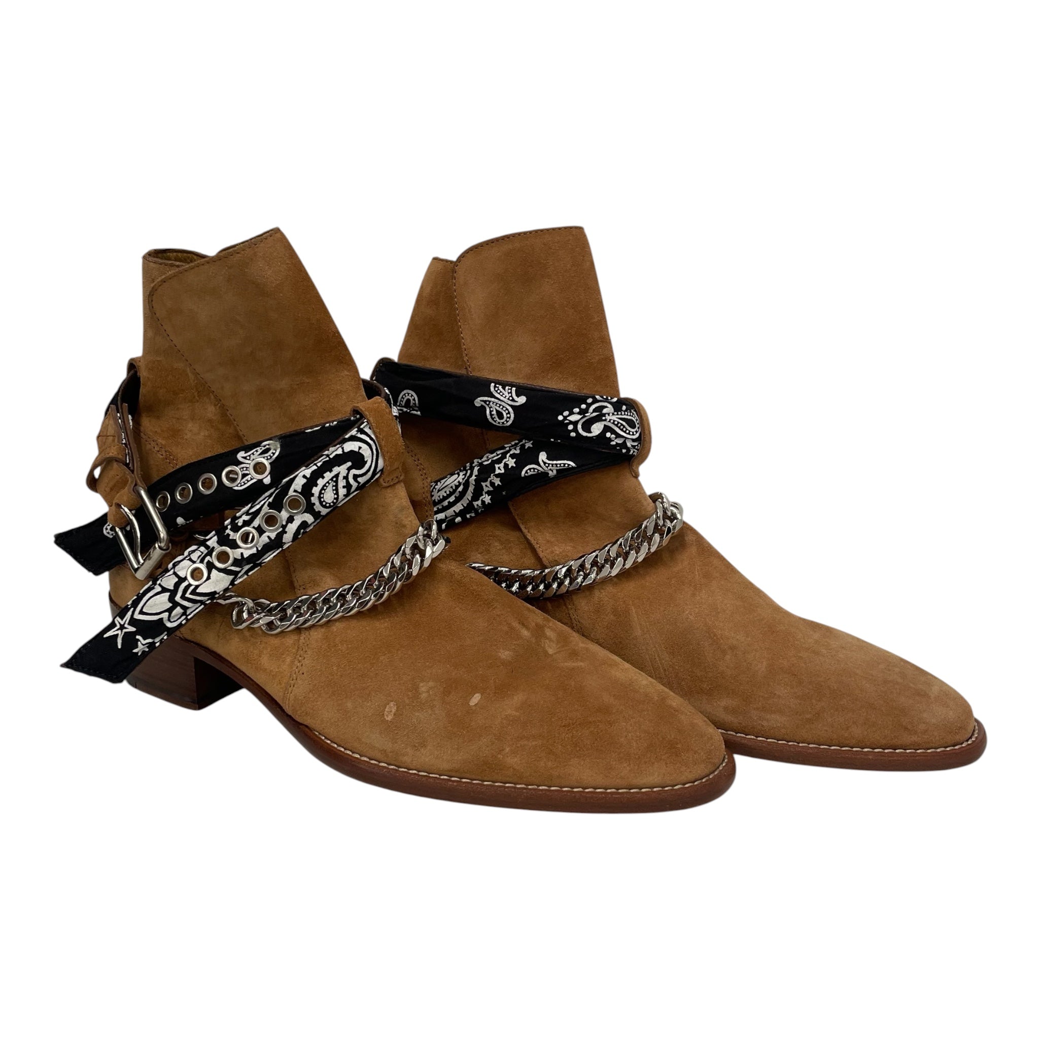 AMIRI/Chelsea Boots/US 12/Suede/BEG/ Chain Embellished Bandana view 1