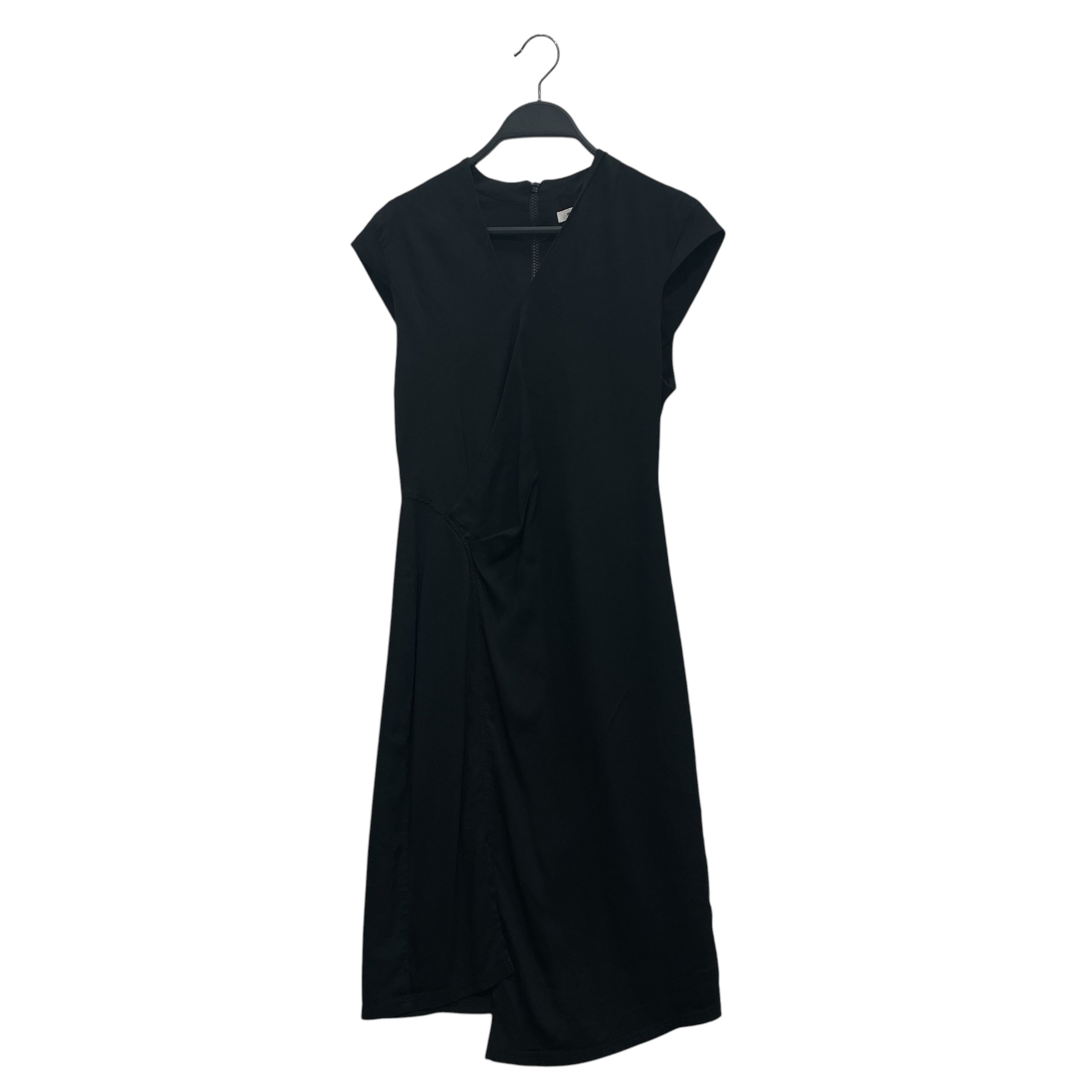 Helmut Lang/SS Dress/2/Cotton/BLK/V-NECK BACK ZIP MIDI DRESS view 1
