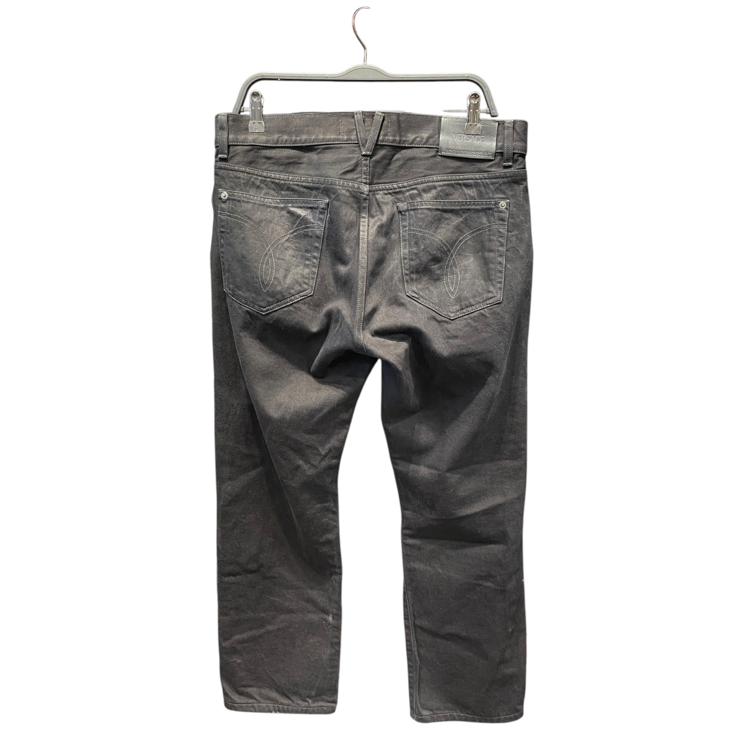VERSACE/Straight Pants/32/Denim/BLK/Coin Pocket Medusa Metal Logo view 2