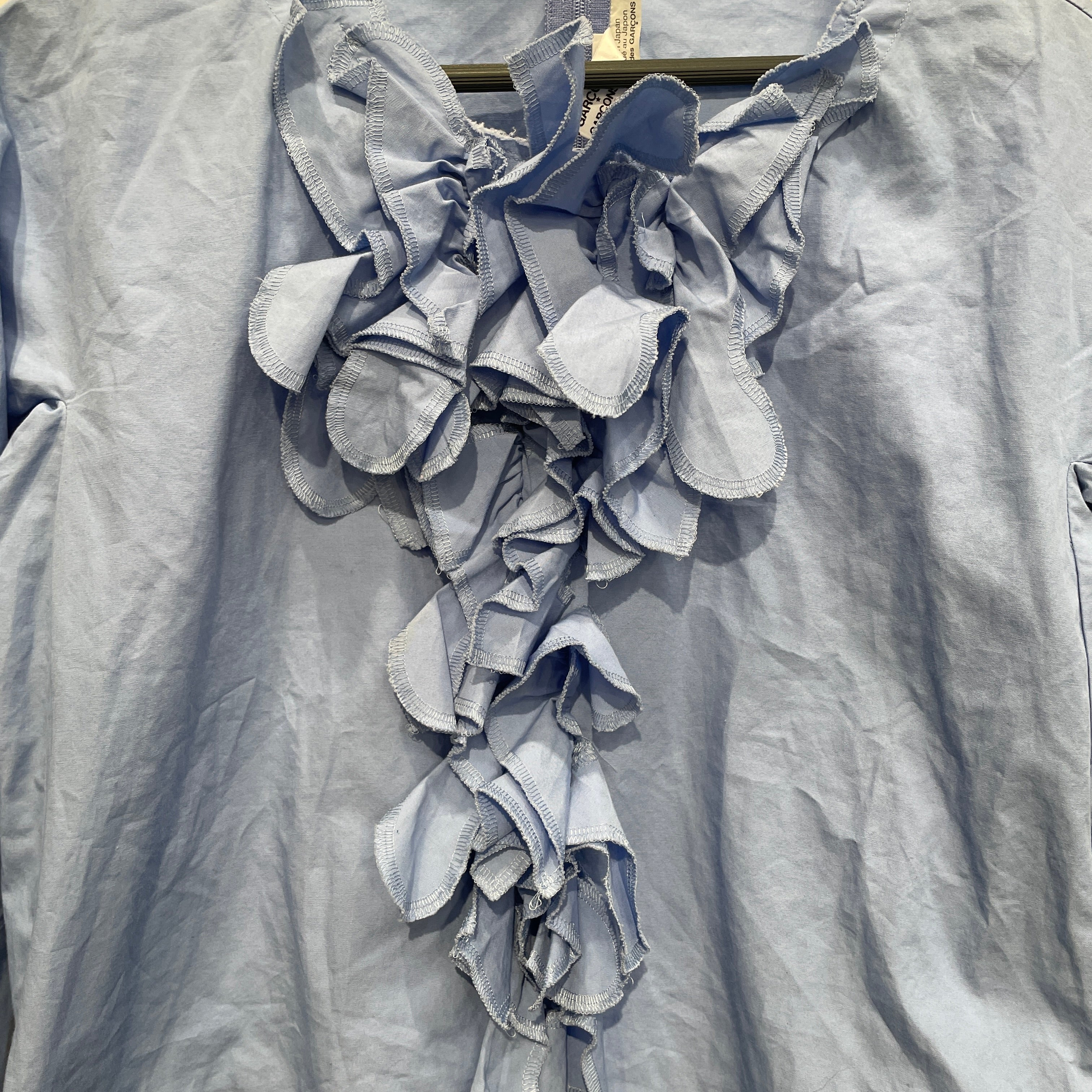 COMME des GARCONS COMME des GARCONS/Blouse/XS/Cotton/BLU/FLOWER COLLAR view 3