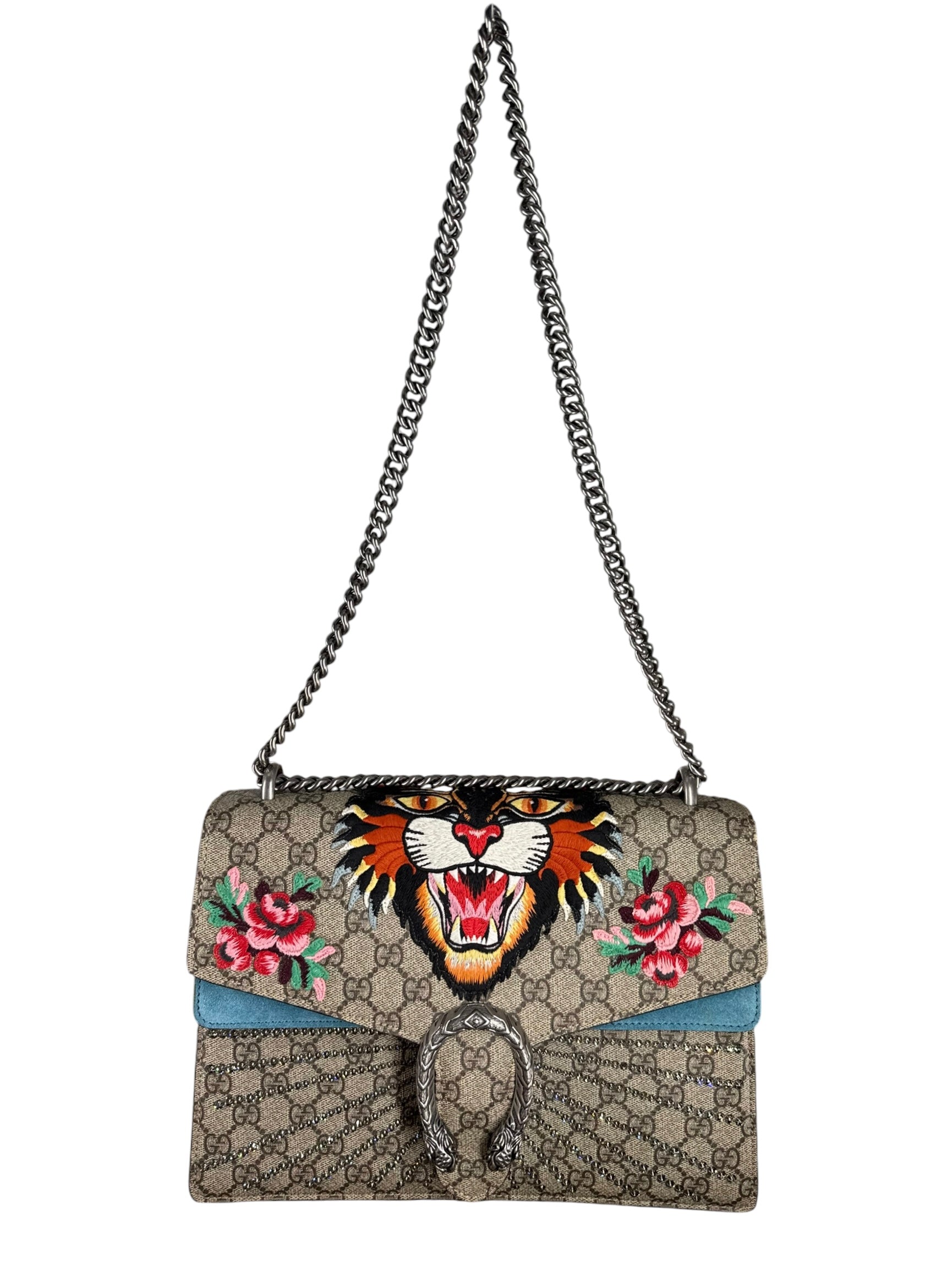 GUCCI/Bag/Monogram/Leather/MLT/TIGER FLOWER PATCHES view 1