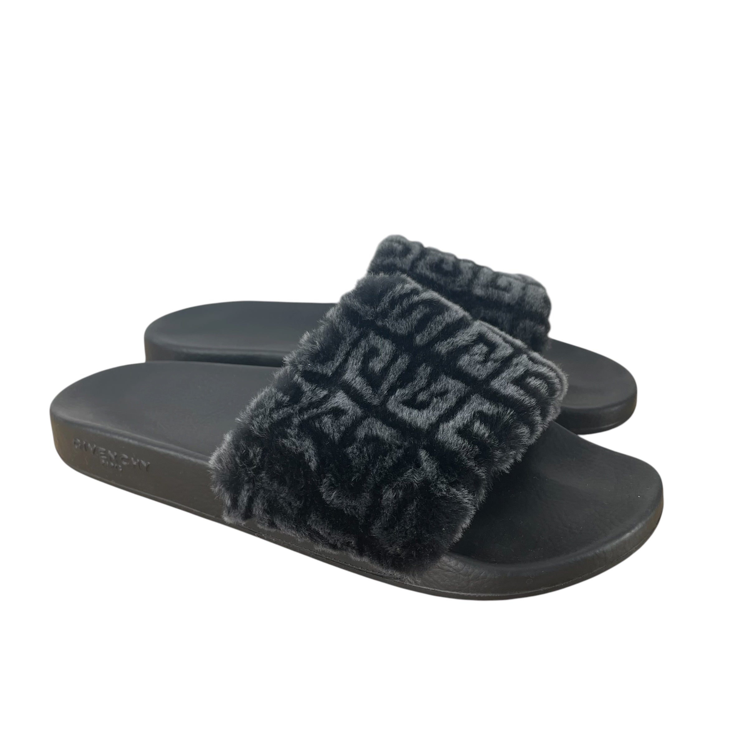 GIVENCHY/Sandals/EU 44/Cotton/GRY/G FUZZY SANDAL view 1