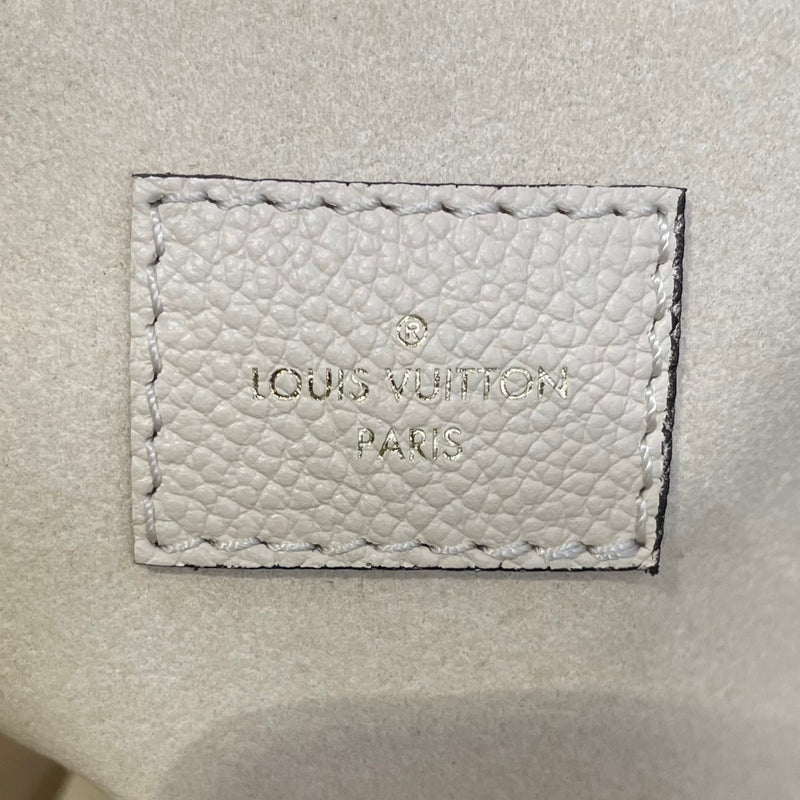 LOUIS VUITTON/Tote Bag/Monogram/Leather/CRM/Neverfull MM Empreinte + Pouch