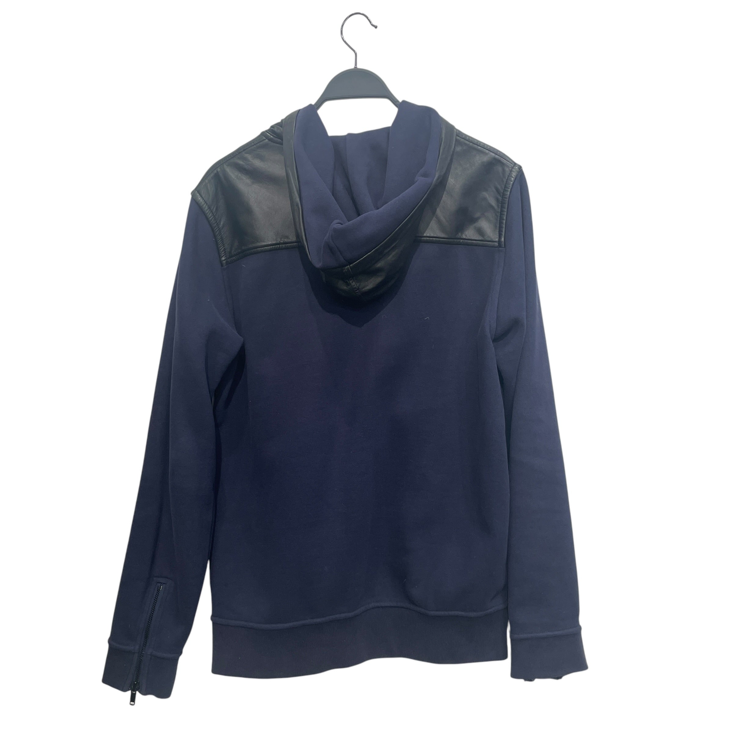 MARC BY MARC JACOBS/Jacket/L/Cotton/NVY/ink blue/black leather hood view 2