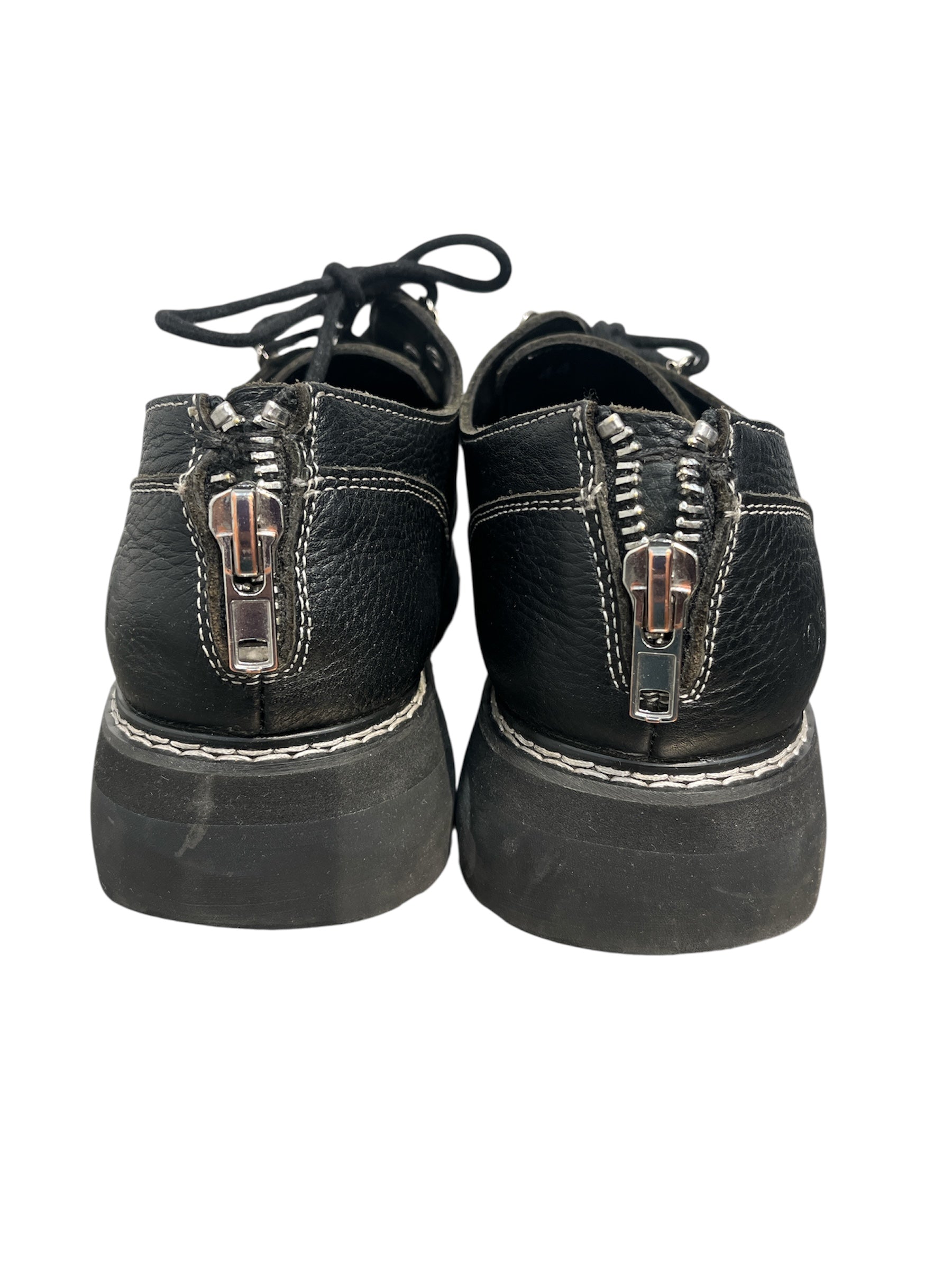 OREE/Dress Shoes/EU 44/Leather/BLK/back zip infantry derby view 5