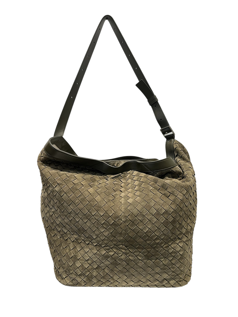 BOTTEGA VENETA/Tote Bag/L/Leather/GRN/LARGE INTRECCIATO PASSENGER