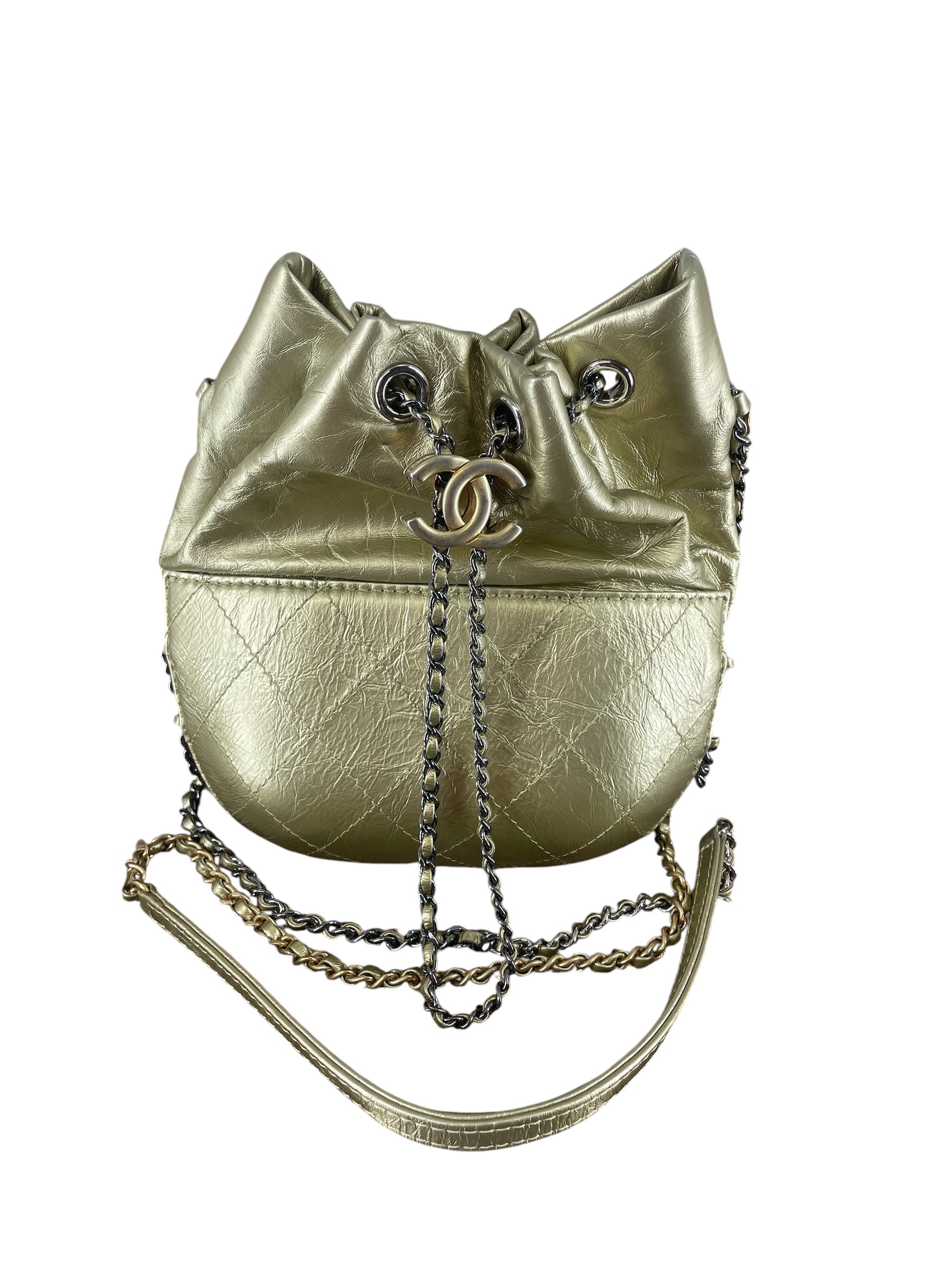 CHANEL/Cross Body Bag/GLD/2361080 Eggshell Bottom Slvr H view 1