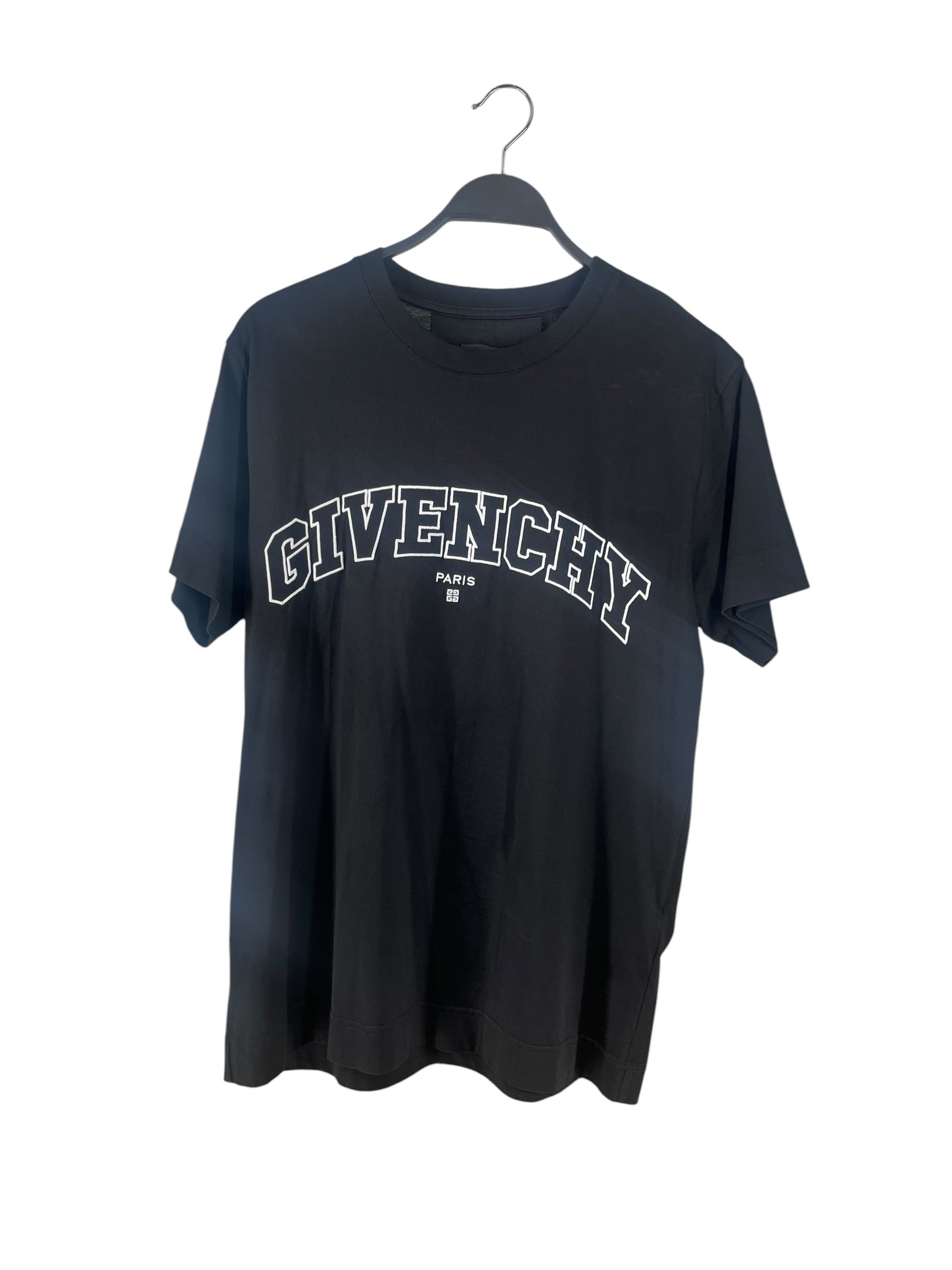GIVENCHY/T-Shirt/S/Cotton/BLK/BLK COLLEGE LOGO EMBROIDERED view 1