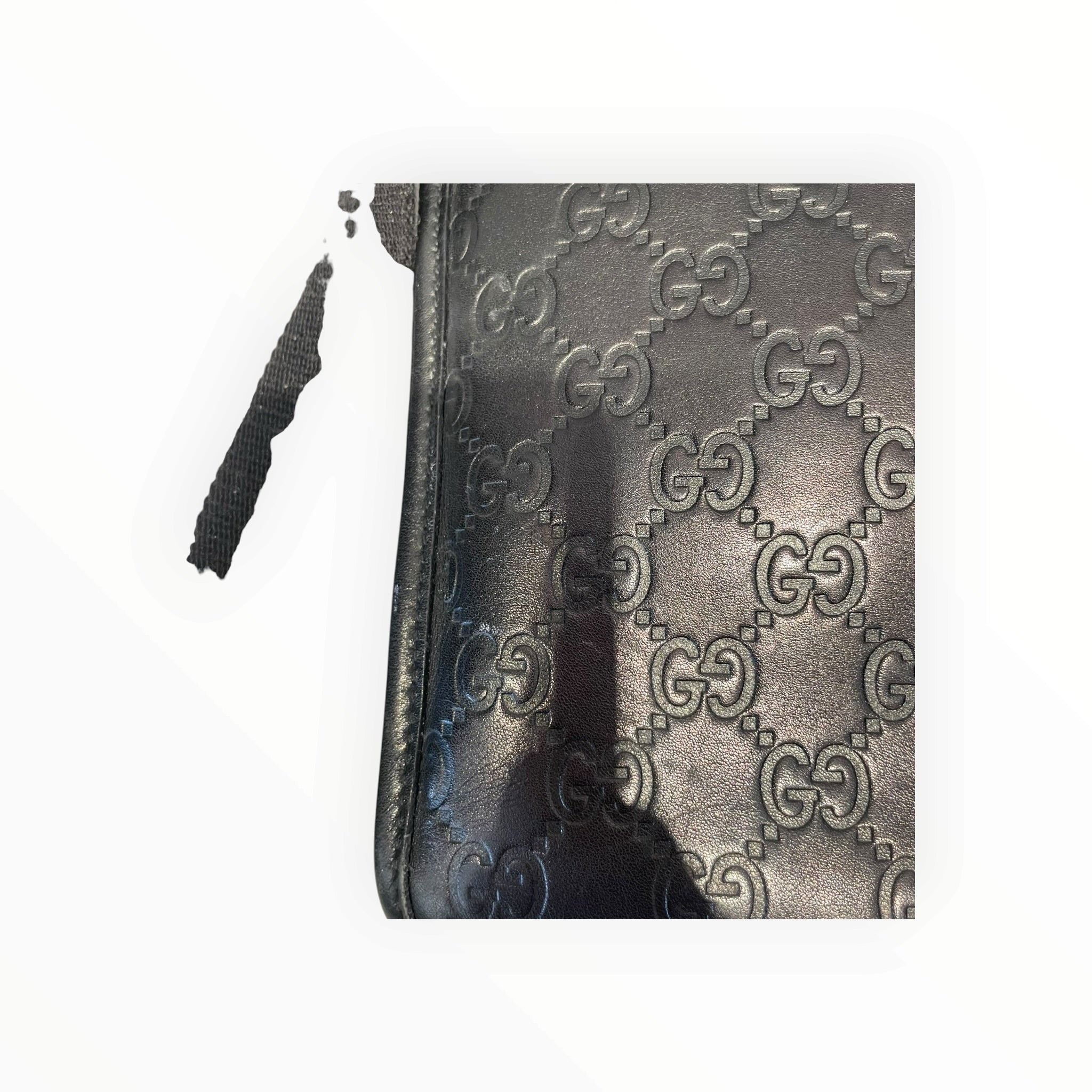GUCCI/Cross Body Bag/Leather/BLK/GG Guccissima Messenger view 13
