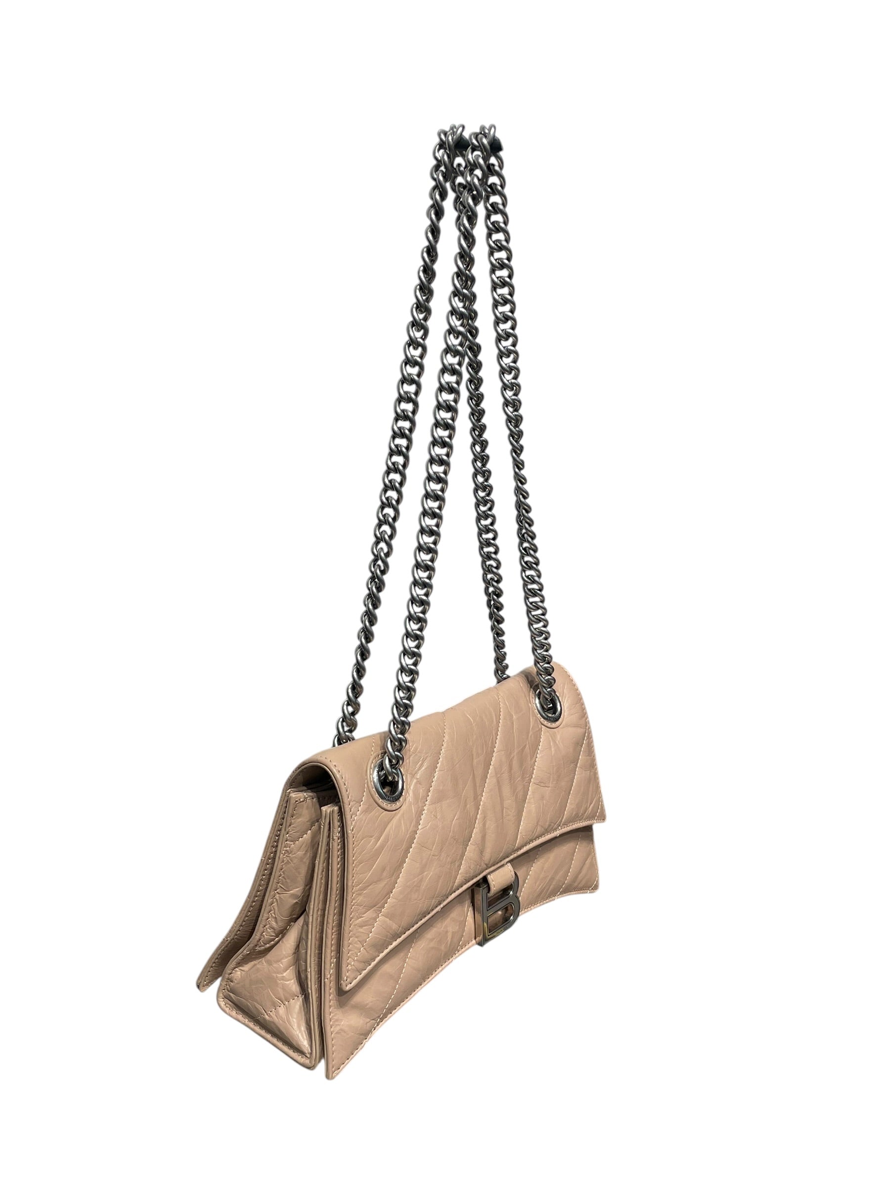 BALENCIAGA/Cross Body Bag/BEG/crushed calfskin view 3