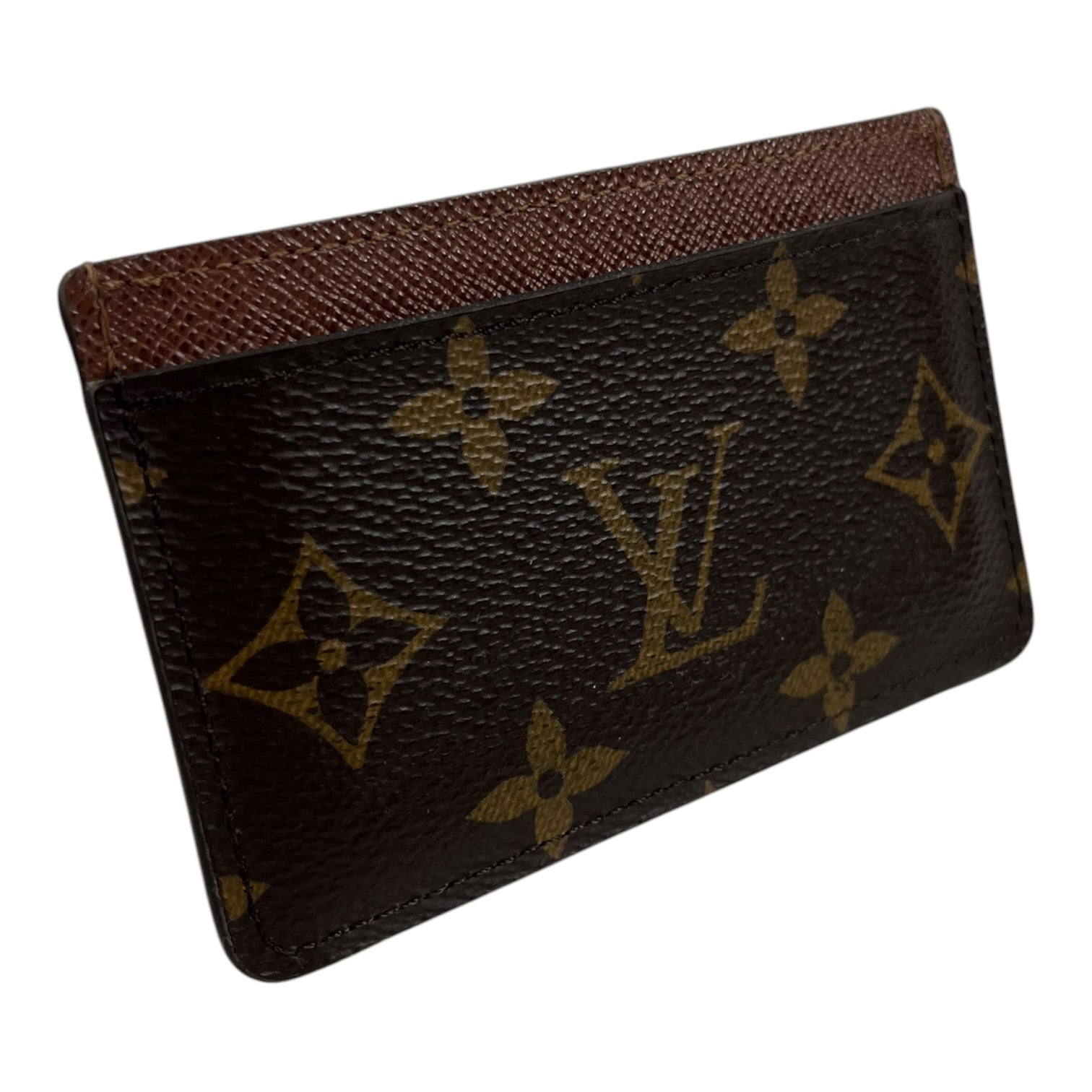 LOUIS VUITTON/Card Case/Monogram/Leather/BRW/L's/ view 1