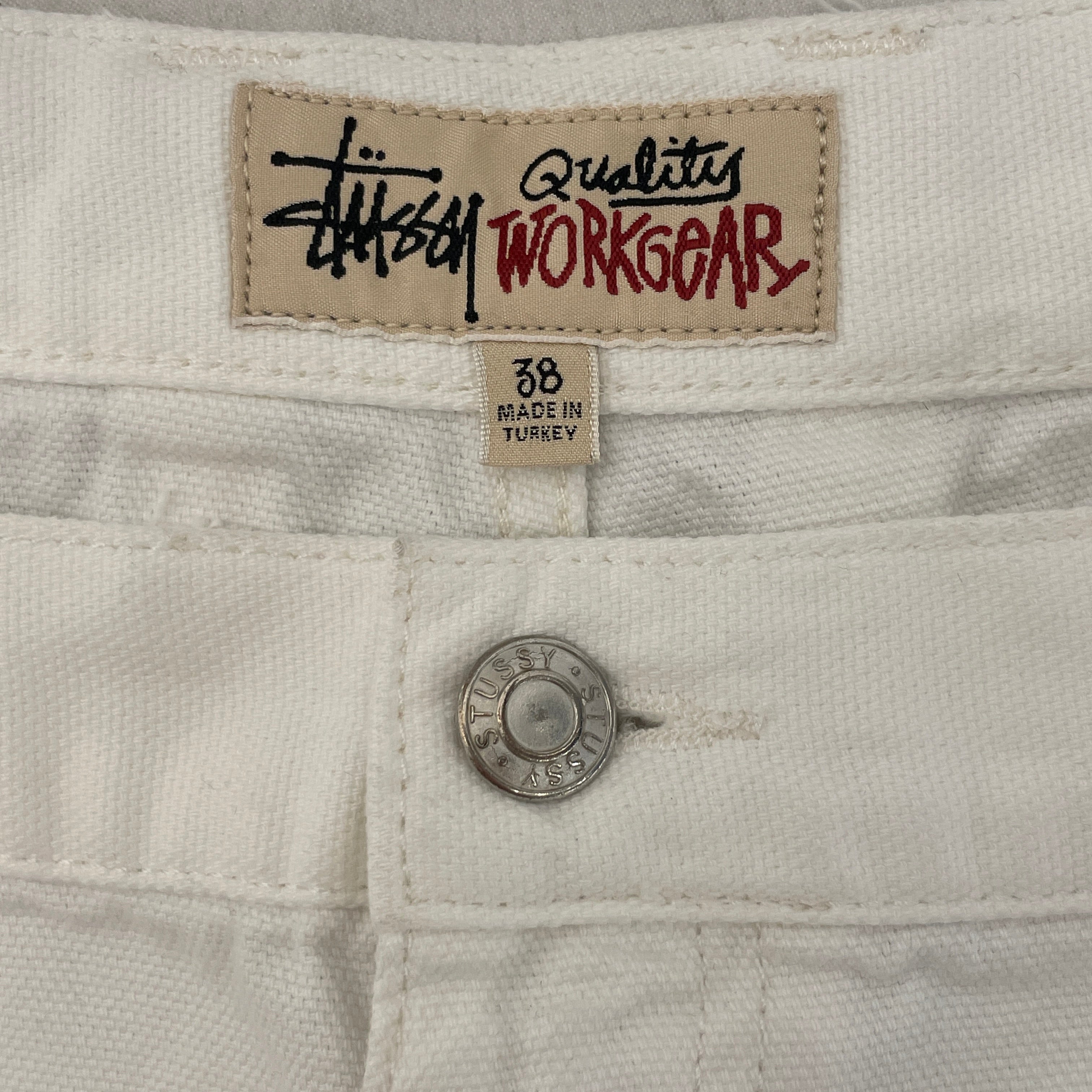 STUSSY/Straight Pants/38/Acrylic/WHT/ view 3