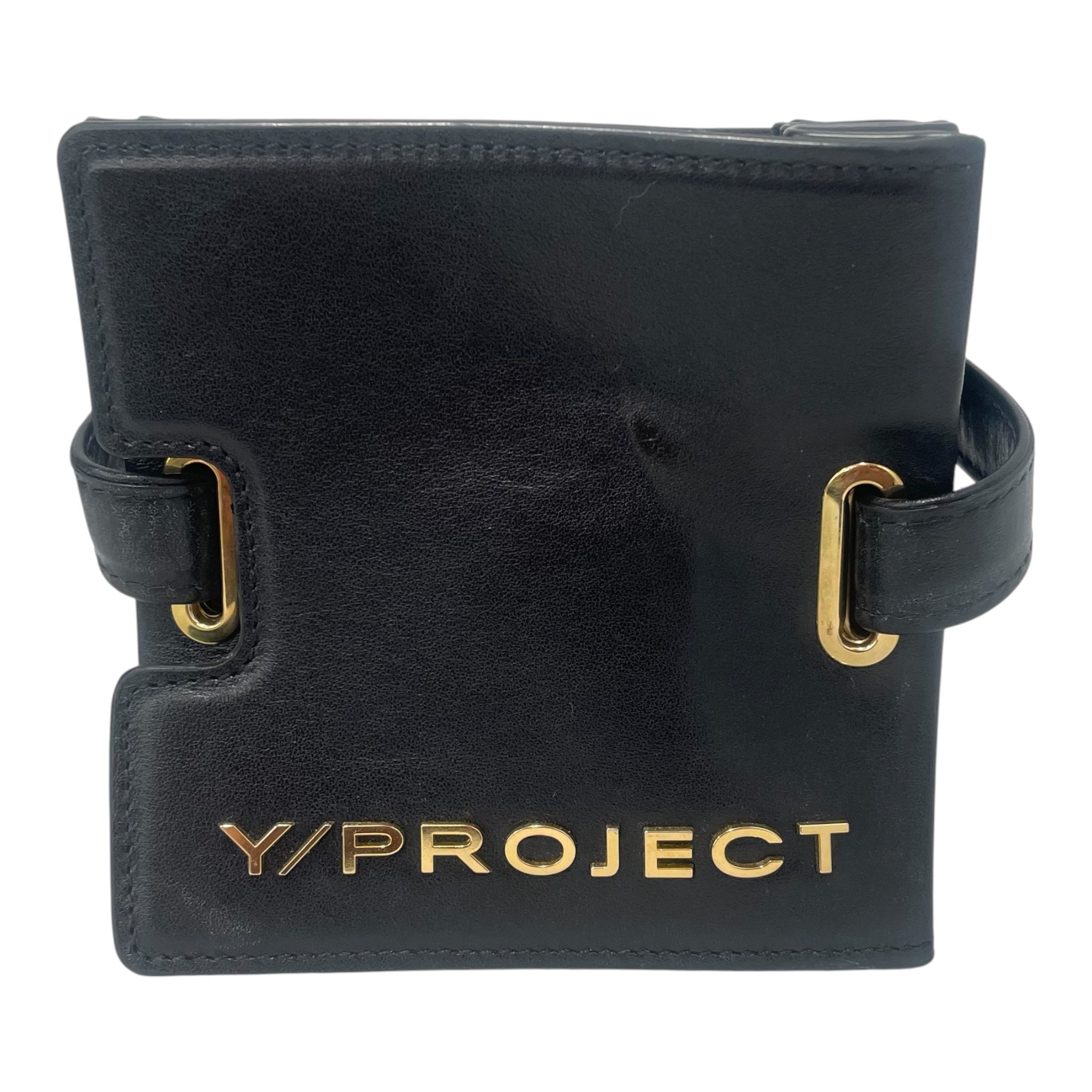 Y/PROJECT/Cross Body Bag/Leather/BLK/Gold accent view 1