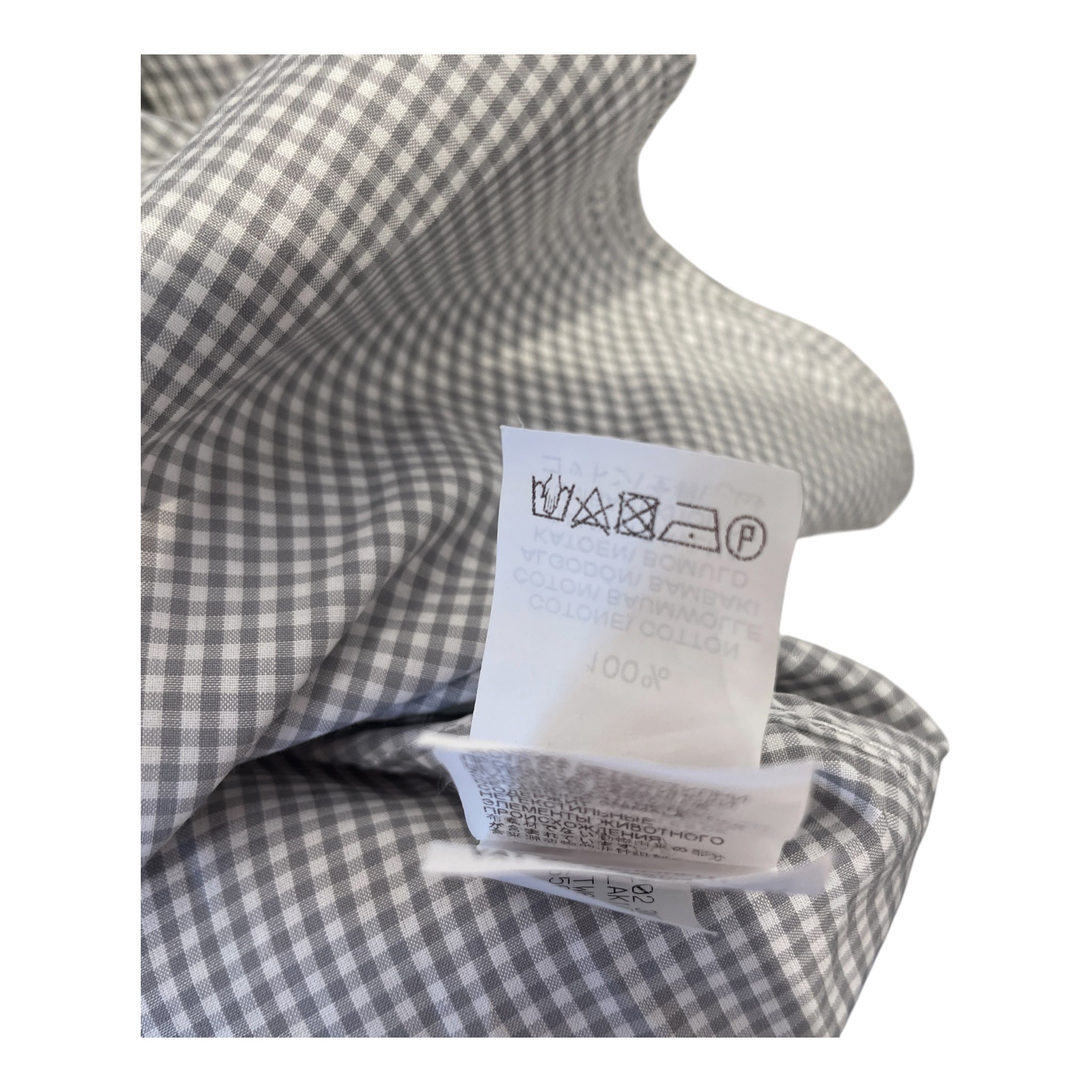 BRUNELLO CUCINELLI/LS Shirt/XXL/Cotton/GRY/Plaid/ view 4