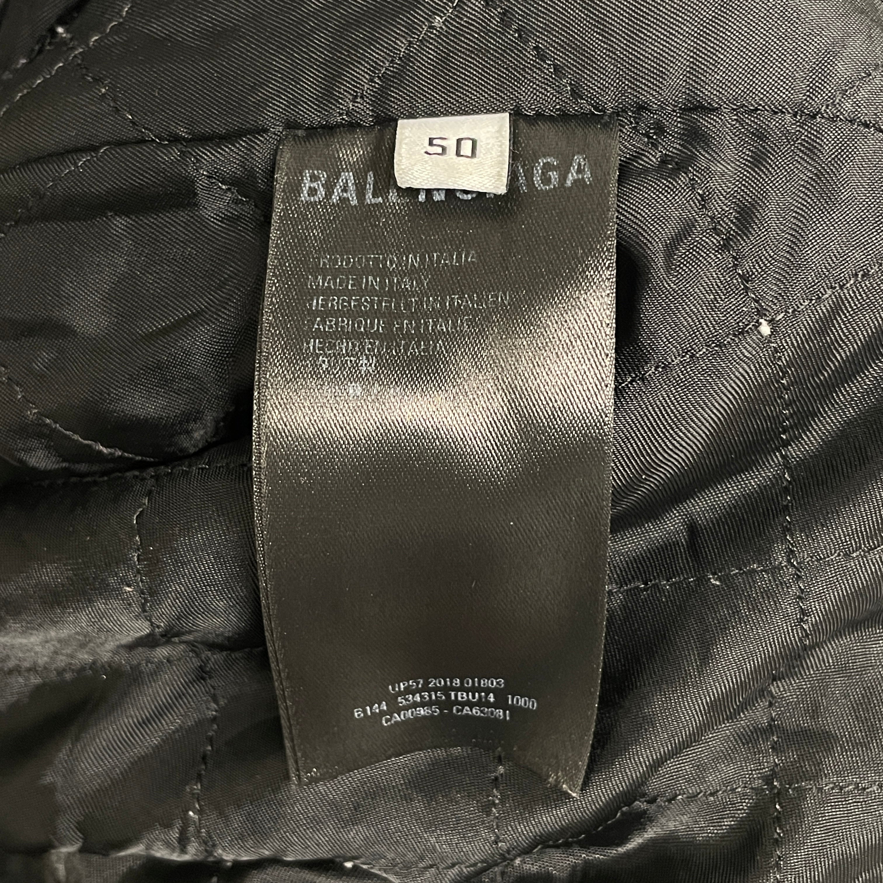 BALENCIAGA/Fleece Jkt/50/Wool/BLK/FRONT LOGO view 4