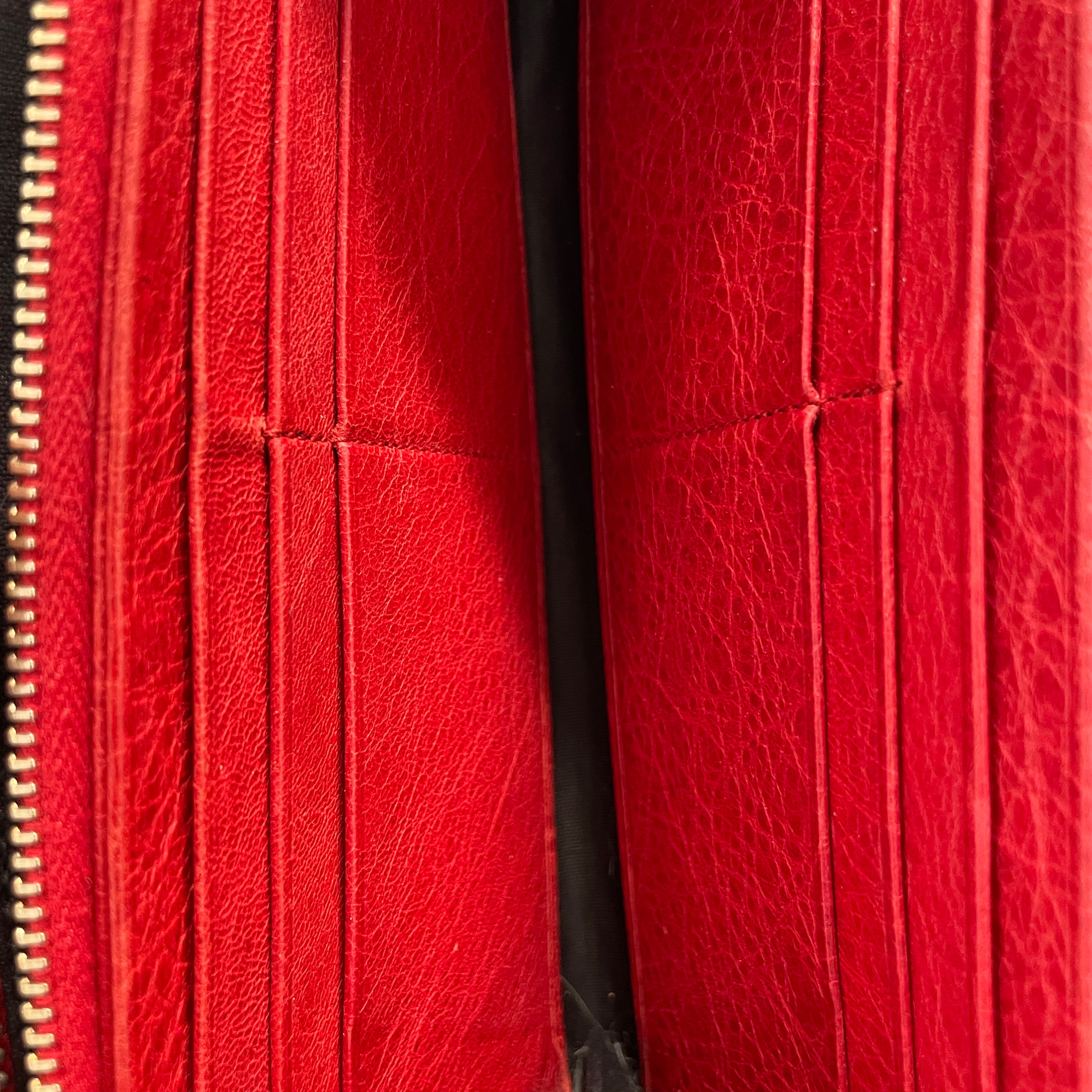 BALENCIAGA/Long Wallet/Lambskin/RED/ view 4